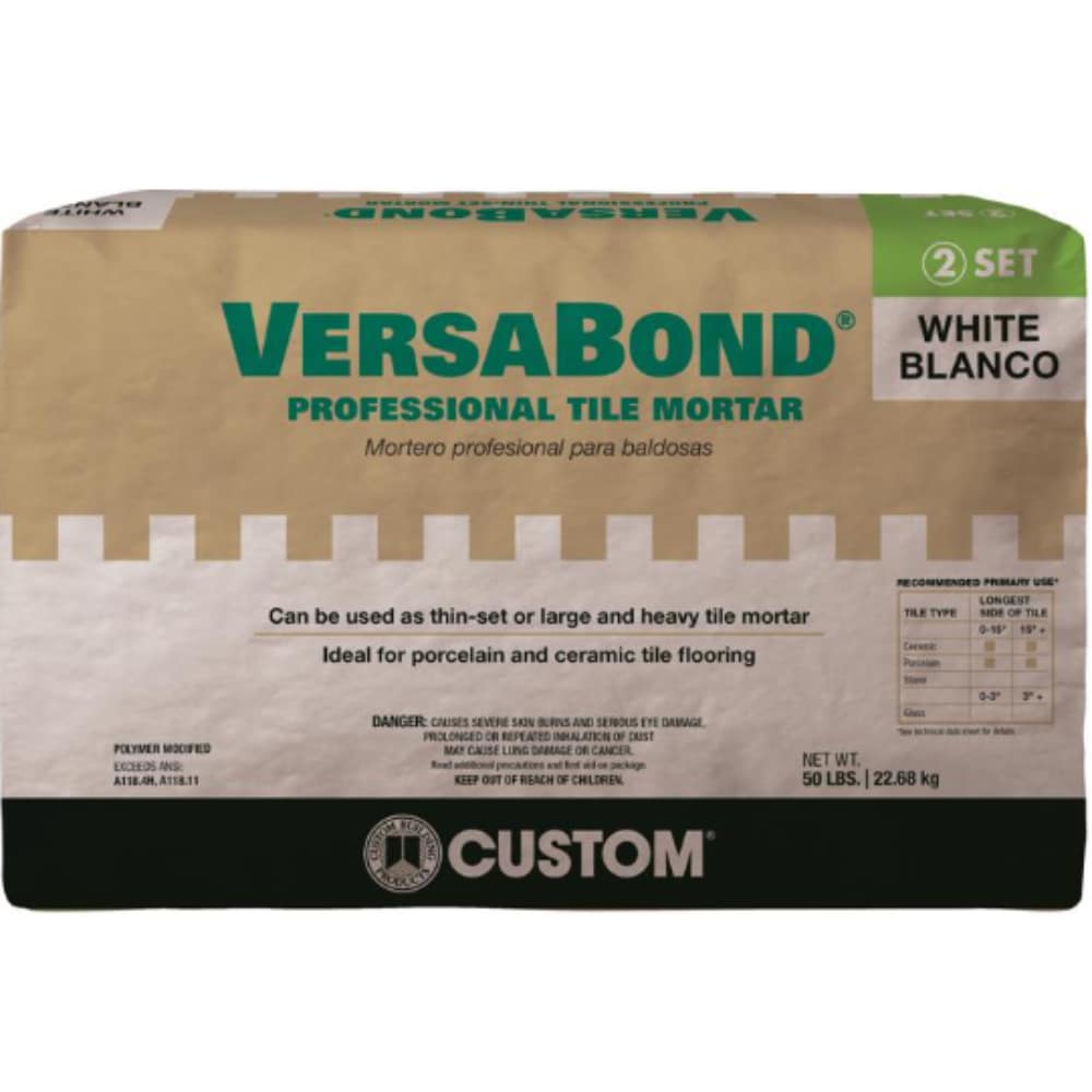 Custom Building Products  VersaBond White Thin Set Mortar 50 lb