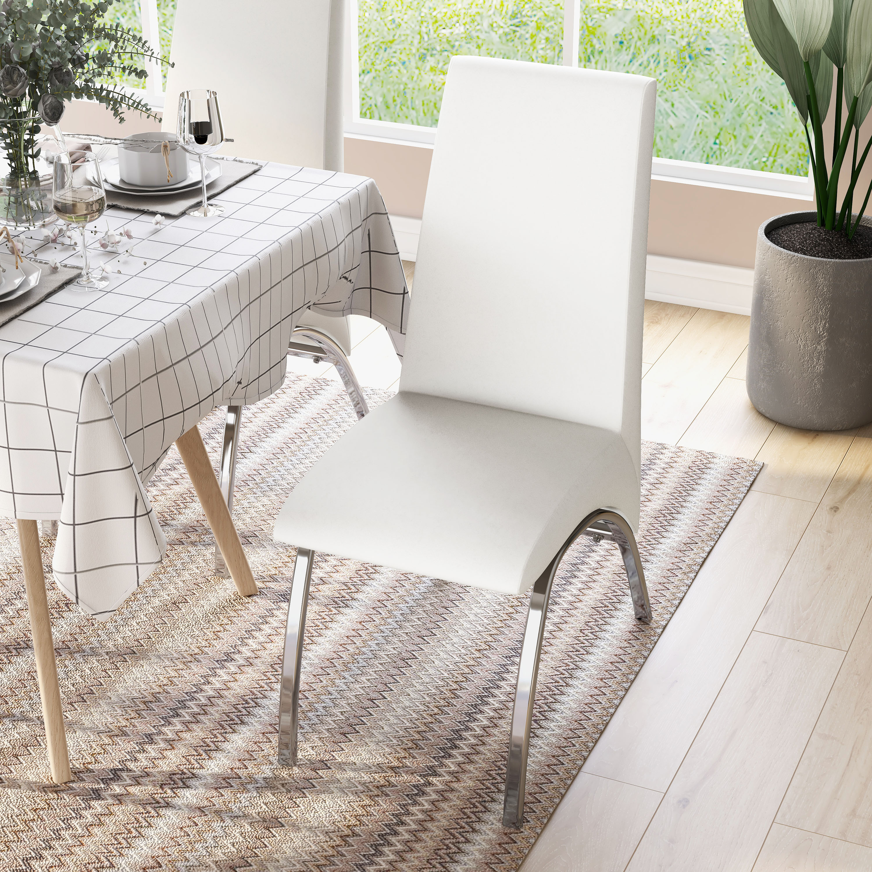 Furniture of America IDF8370WH-SC Dining-Chairs - View #4