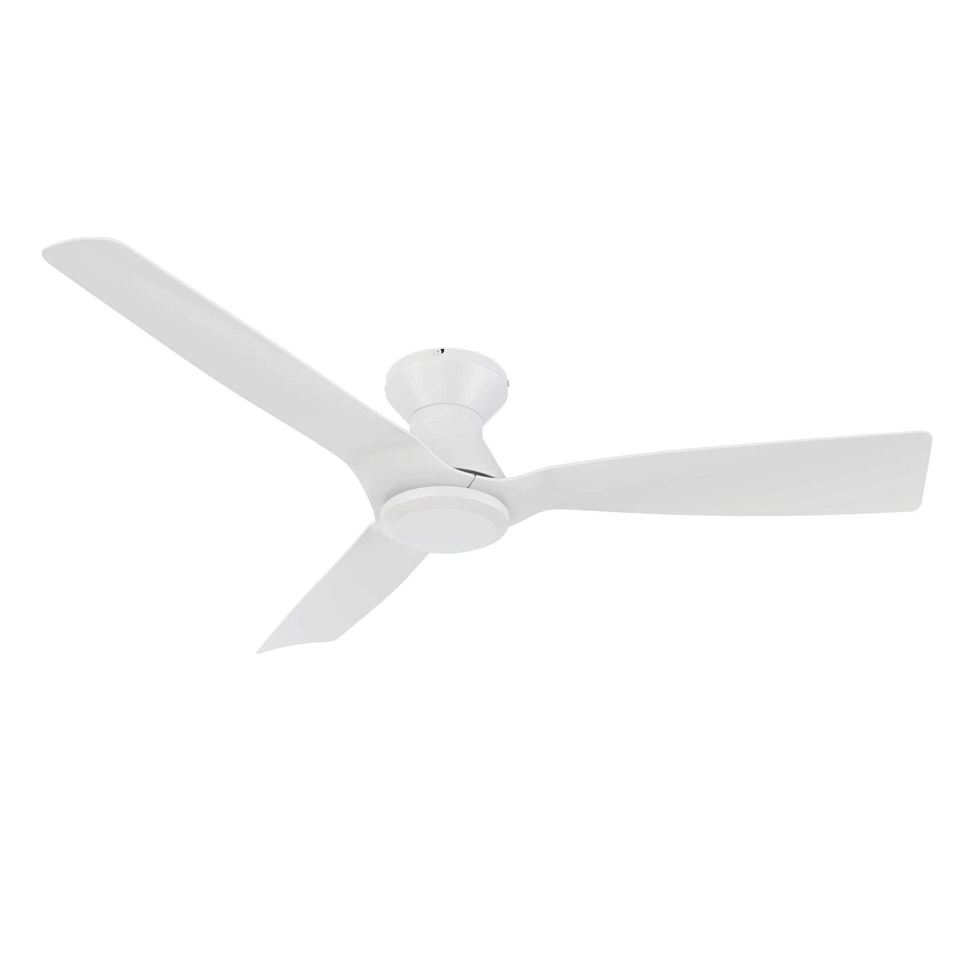 CARRO USA Ogden 52-in White Indoor Flush Mount Ceiling Fan and Remote ...