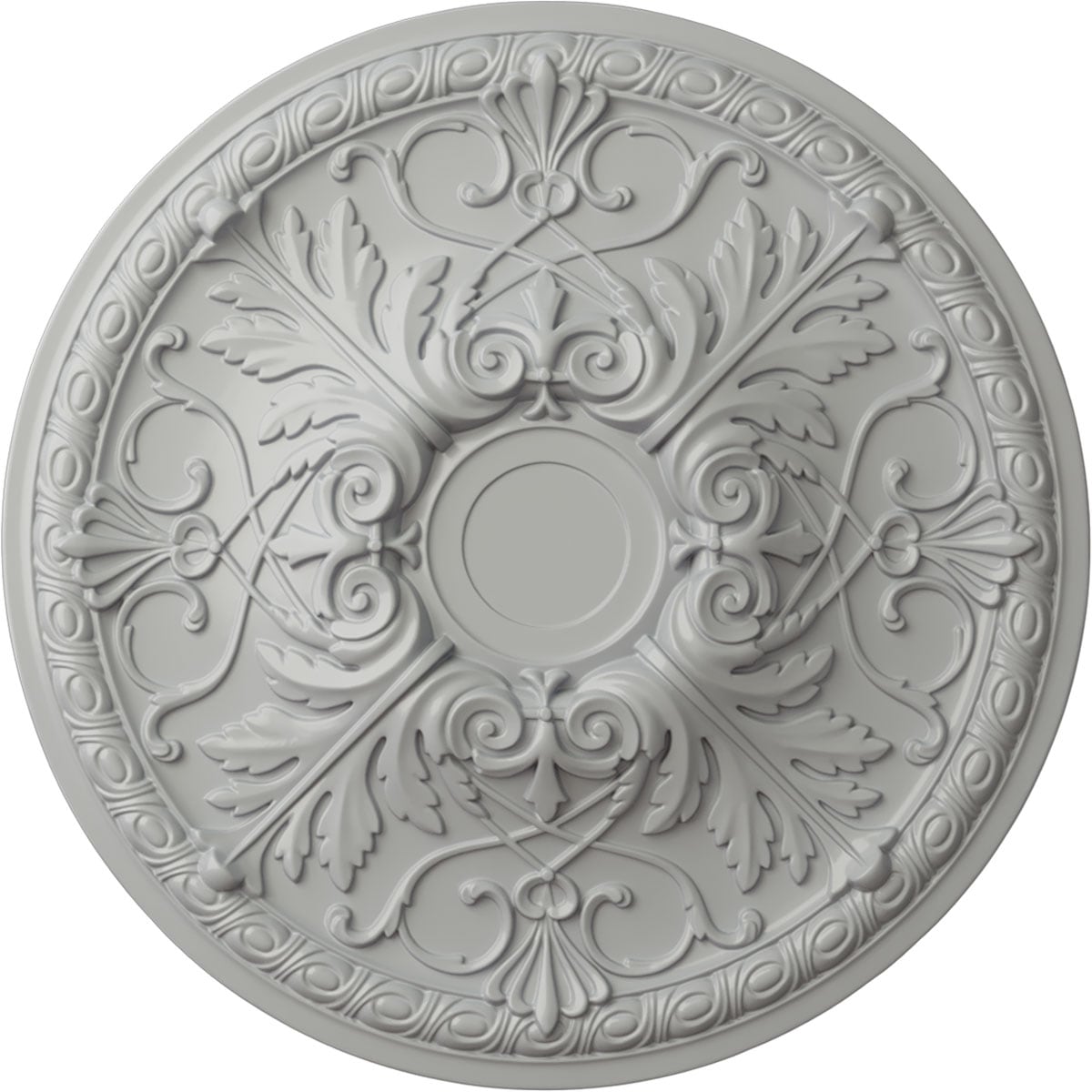 Ekena Millwork CM26TNFRF Tristan 26-in W x 26-in L Painted Frost Polyurethane Whole Ceiling Medallion