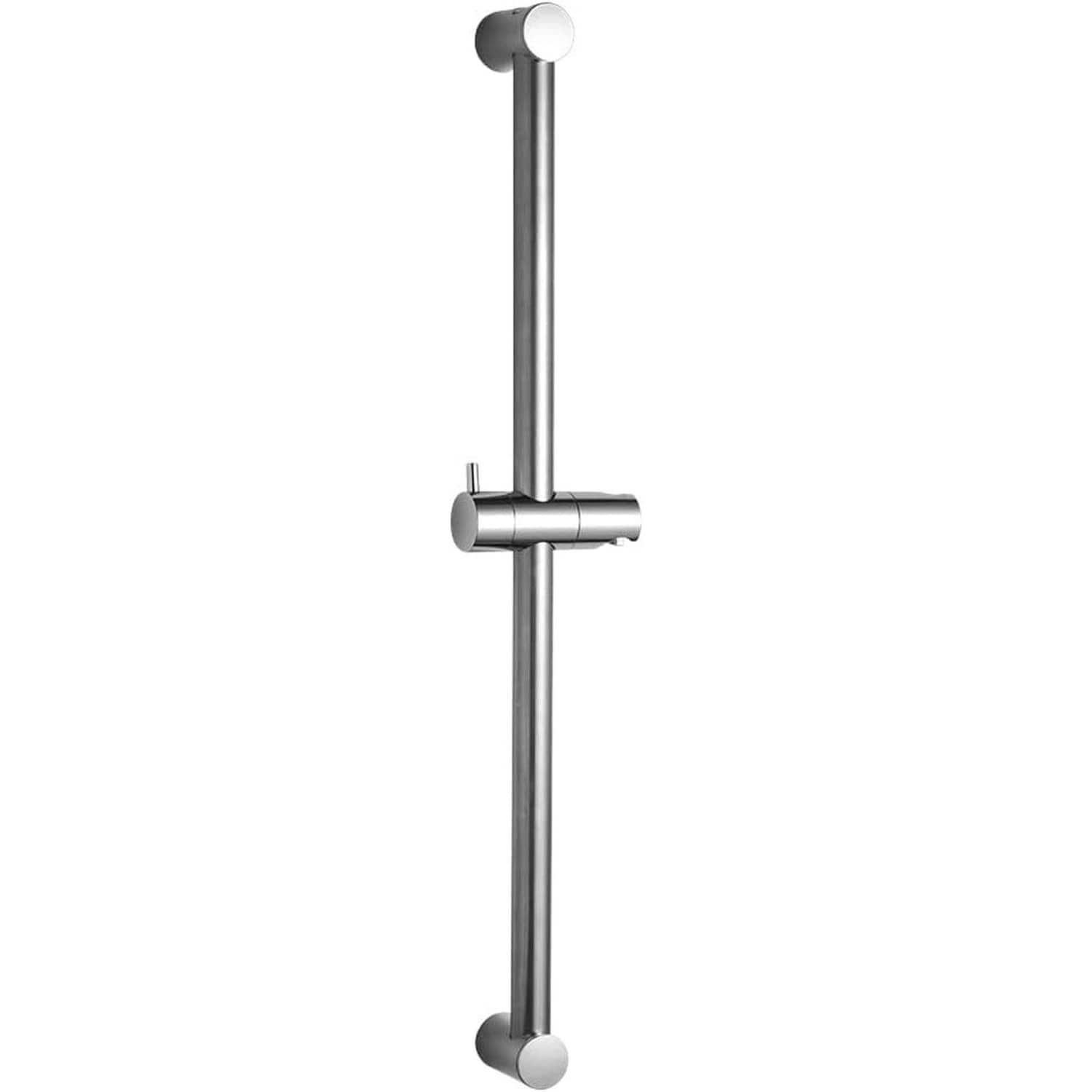 Angel Sar 24in L Chrome Shower Slide Bar with Adjustable Handheld Shower Head Holder for Bathroom