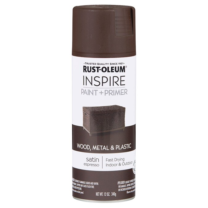 Rust Oleum Satin Espresso Spray Paint And Primer In One Net Wt 12 Oz The Department At Com - Espresso Brown Color Spray Paint