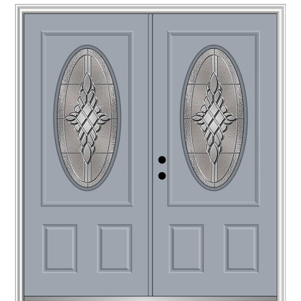 MMI DOOR TRUfit Patio 72-in x 80-in Dual-pane Grilles Between The