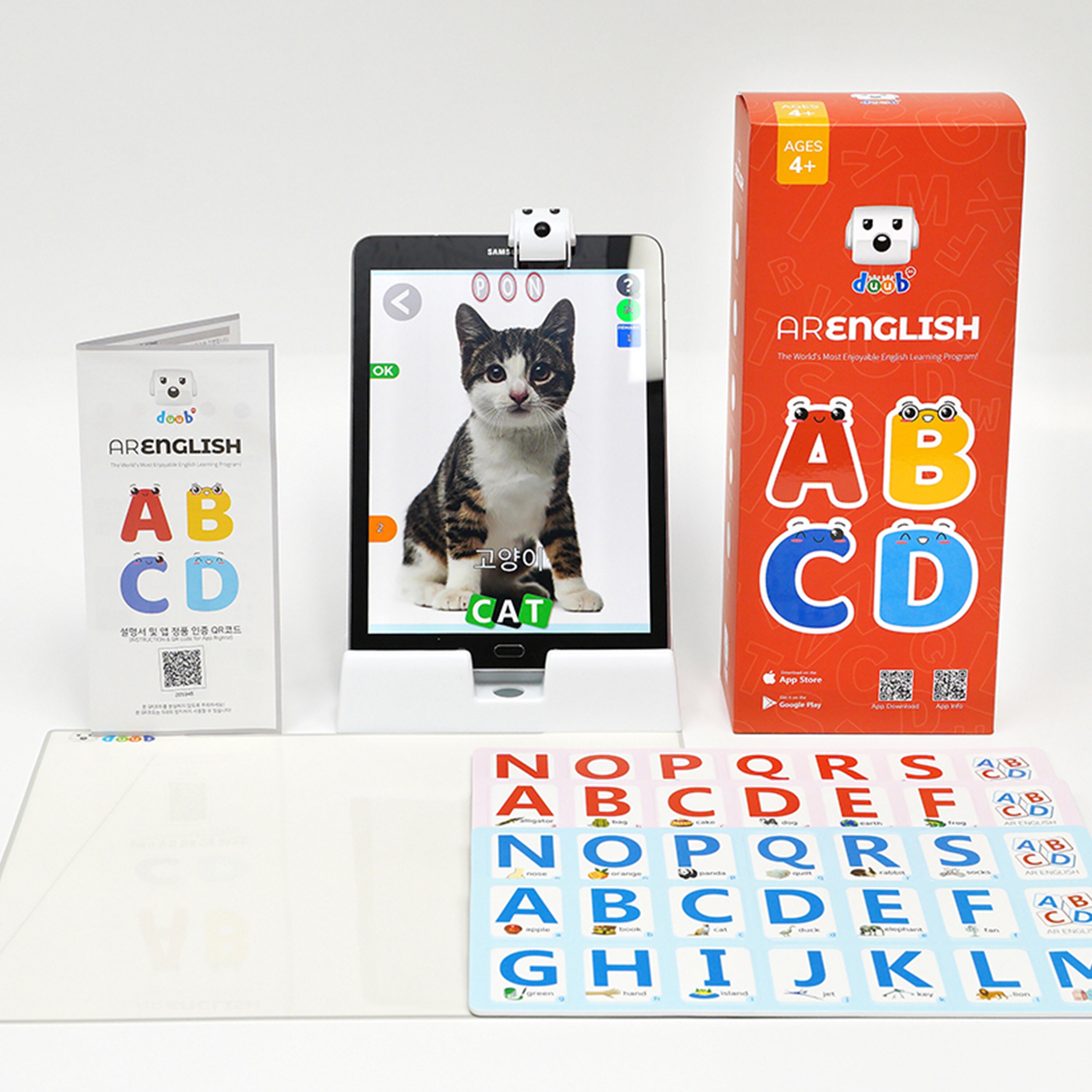 Hitrons Solutions BGN-AREN Ar (Augmented Reality) English Learning Tool with Pp and Alphabet Cards for Ages 4+ Pre-Schoolers