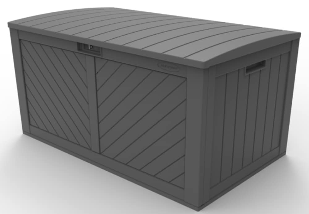 Outdoor Garden Patio Storage Box Container Chest Large Plastic Garden Shed Unit 
