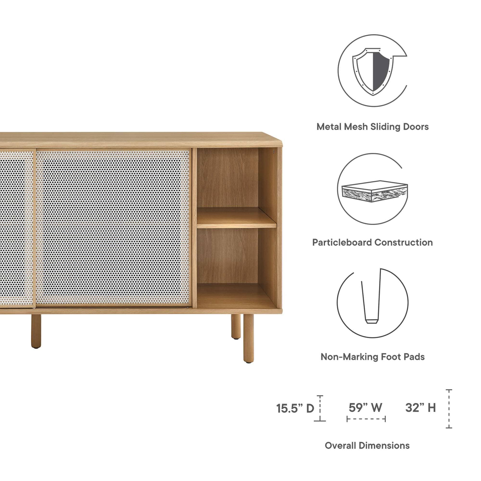 Modway EEI-6235-OAK Dining-Kitchen-Storarge - View #2