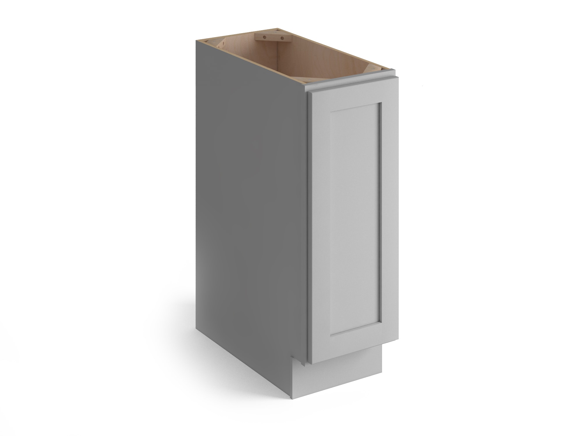 Valleywood Cabinetry SR12SFPG Proper Gray 12-in W x 34.5-in H x 24-in D Proper Gray Painted Birch Drawer Base Ready To Assemble Stock Cabinet (Shaker Door Style)