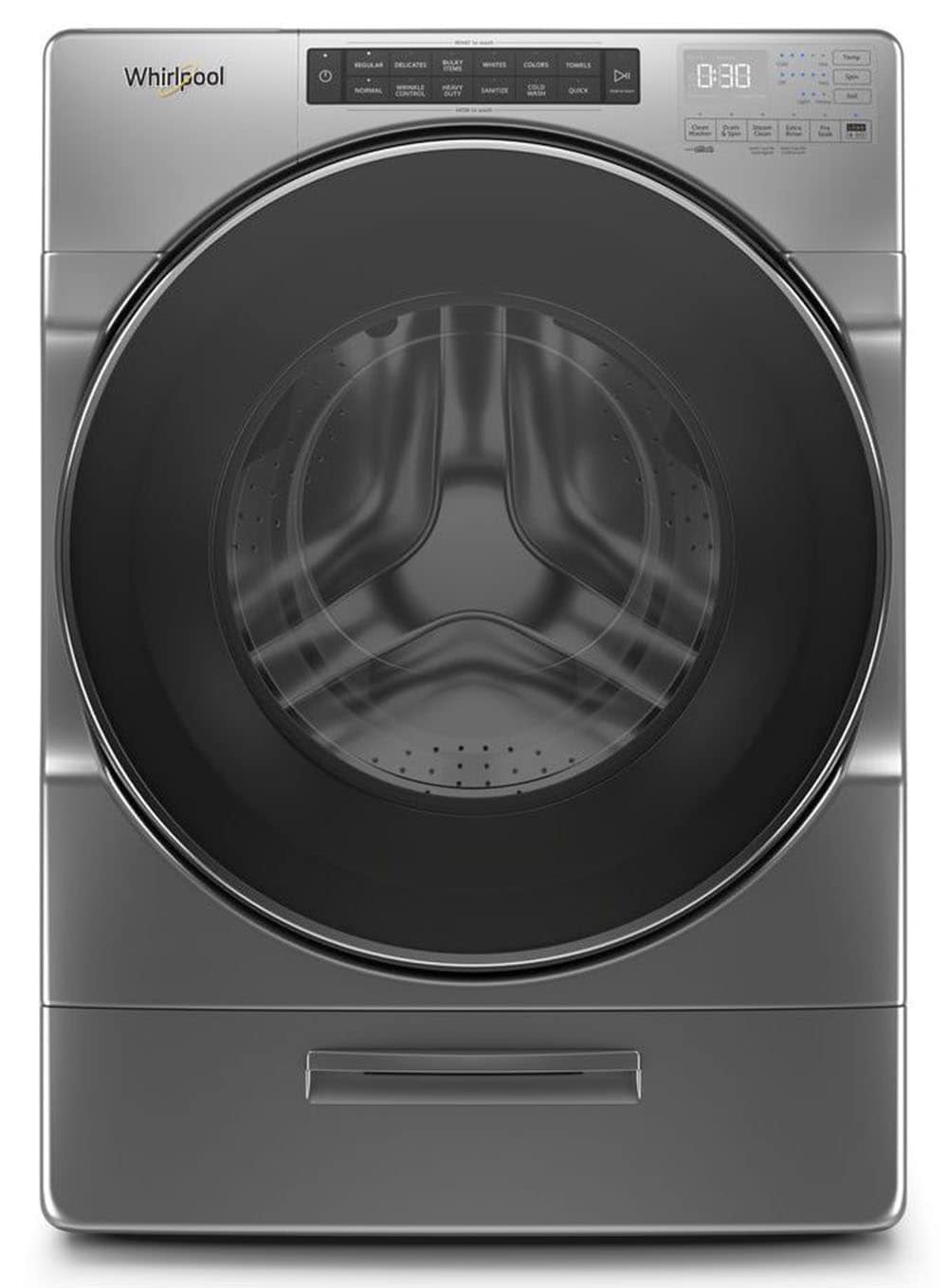 Load and Go 4.5-cu ft High Efficiency Stackable Steam Cycle Front-Load Washer (Chrome Shadow) ENERGY STAR | - Whirlpool WFW6620HC
