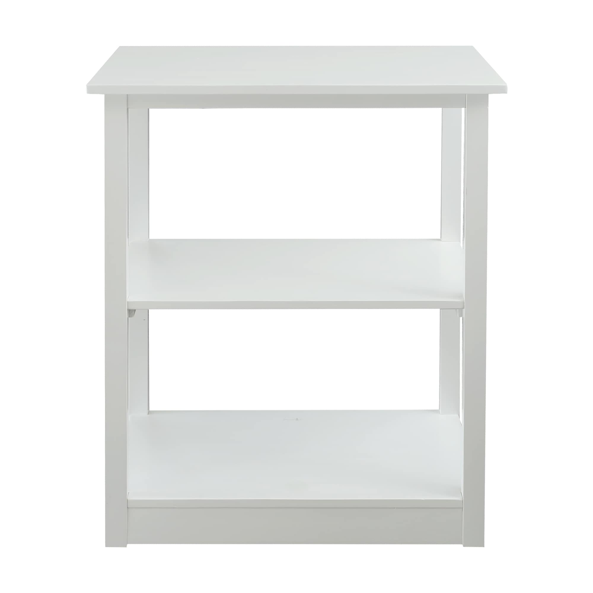 Casual Home Adams White Wood 3-Shelf Bookcase (24-in W x 34-in H x 12 ...