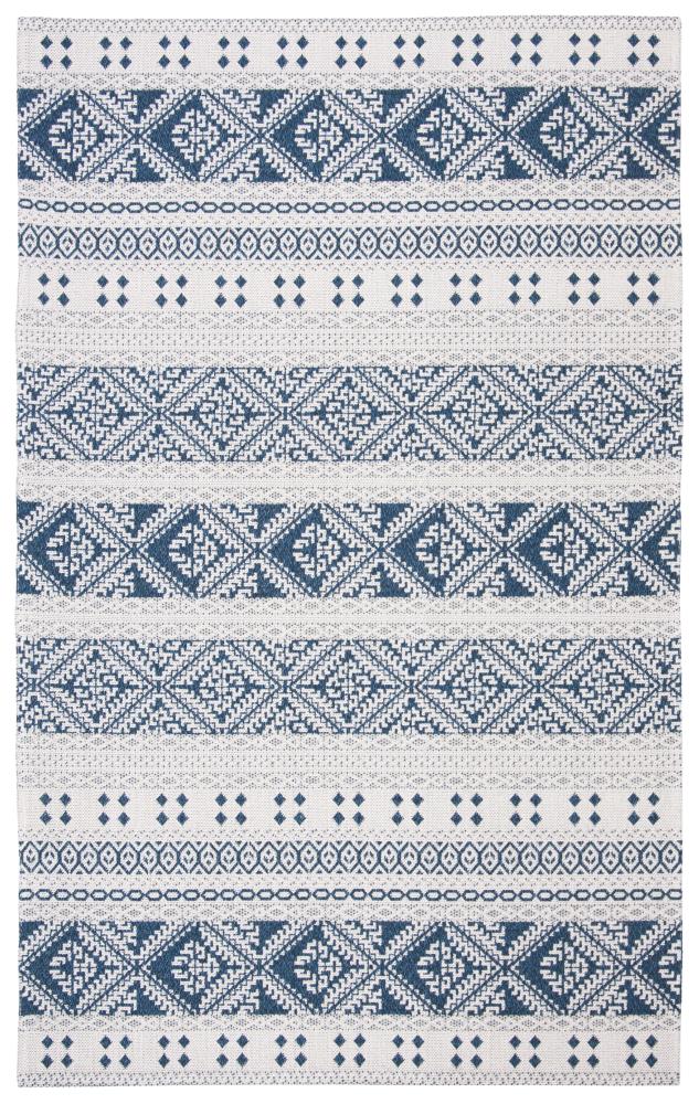 Safavieh AGT445N-8 Augustine Alon 8 x 10 (ft) Loomed Synthetic Navy/Creme Rectangular Indoor Abstract Lodge Area rug