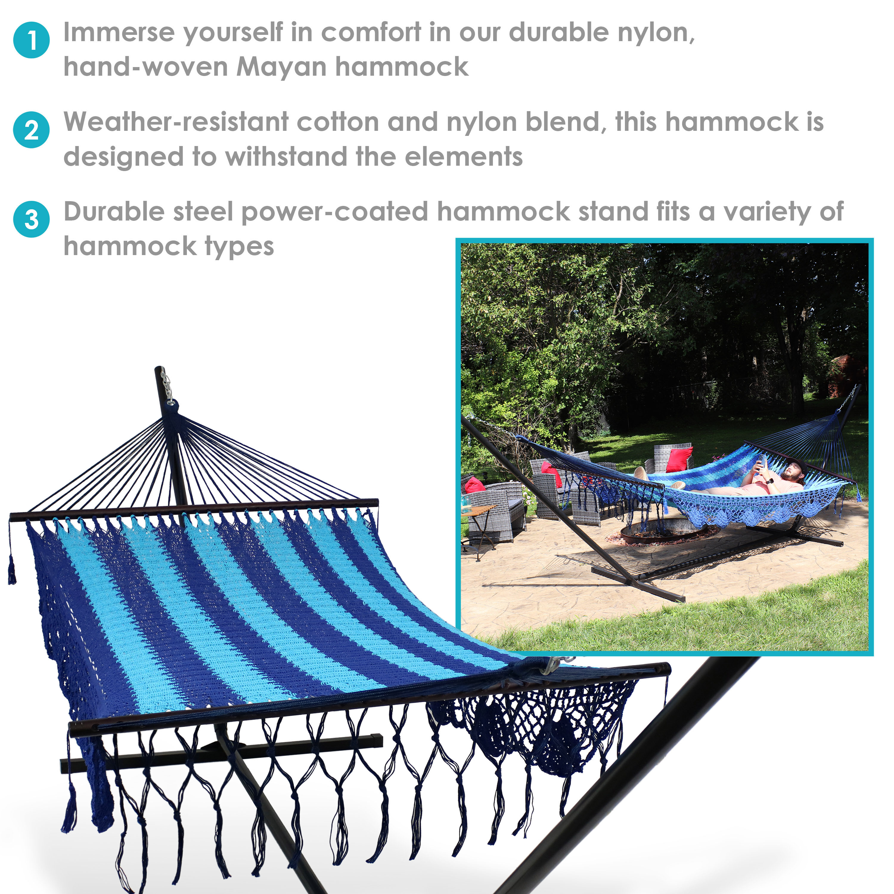 Sunnydaze Decor HM-AND-BLU-COMB hammocks - View #6