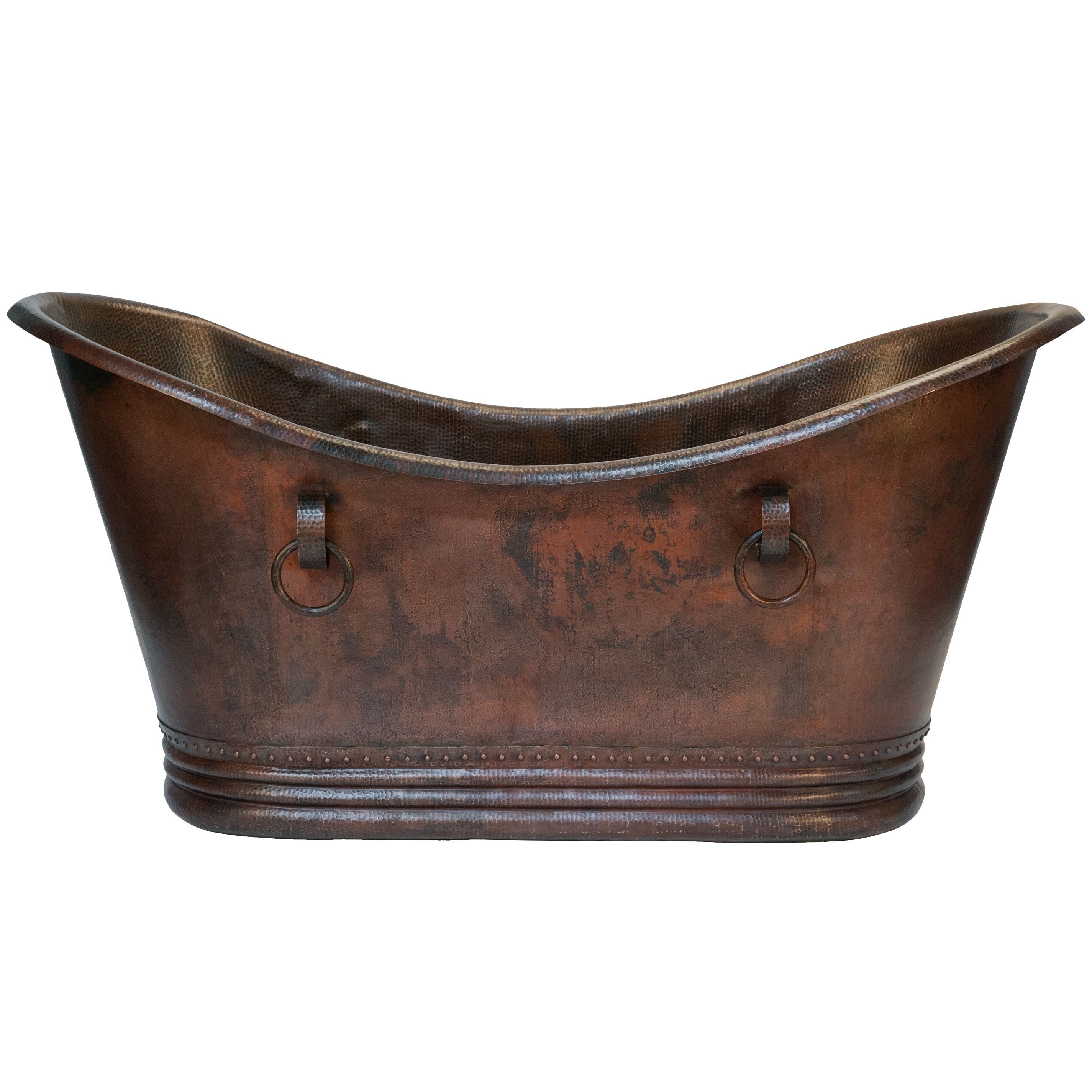 PREMIER COPPER PRODUCTS BTDR72DB Freestanding Bathtub 33-in x 72-in Oil-rubbed copper Copper Oval Freestanding Soaking bathtub ( Center Drain )