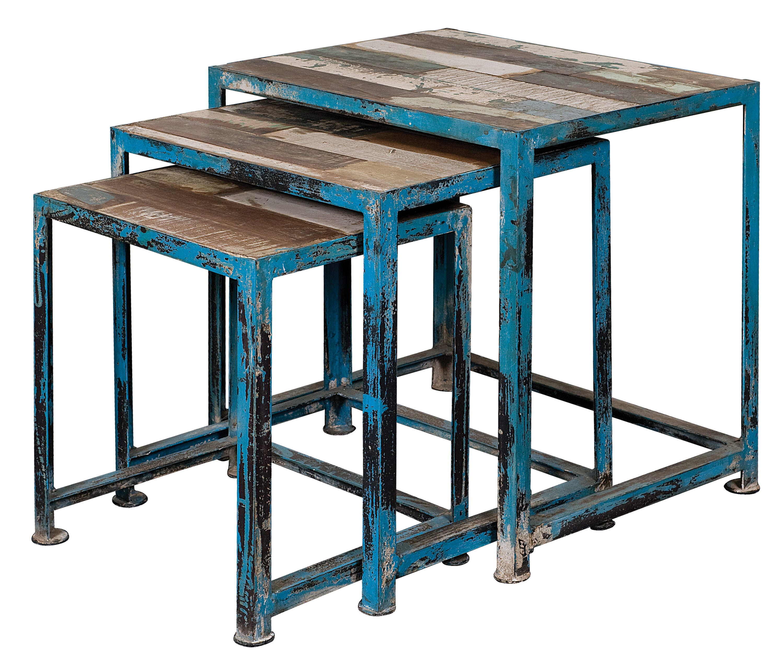 Coast to Coast 39511 21-in W x 20-in H Reclaimed Wood Granite/Marble Coastal End Table Fully Assembled