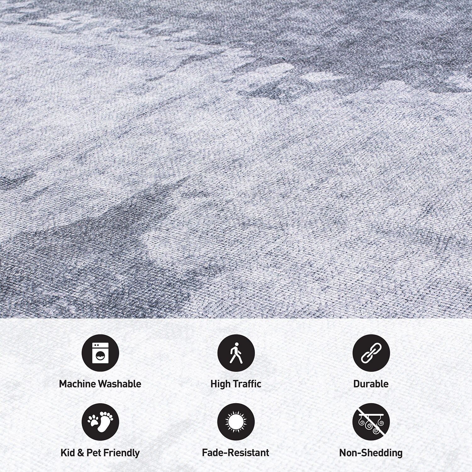 World Rug Gallery 5077GRAY2X7 rugs - View #4