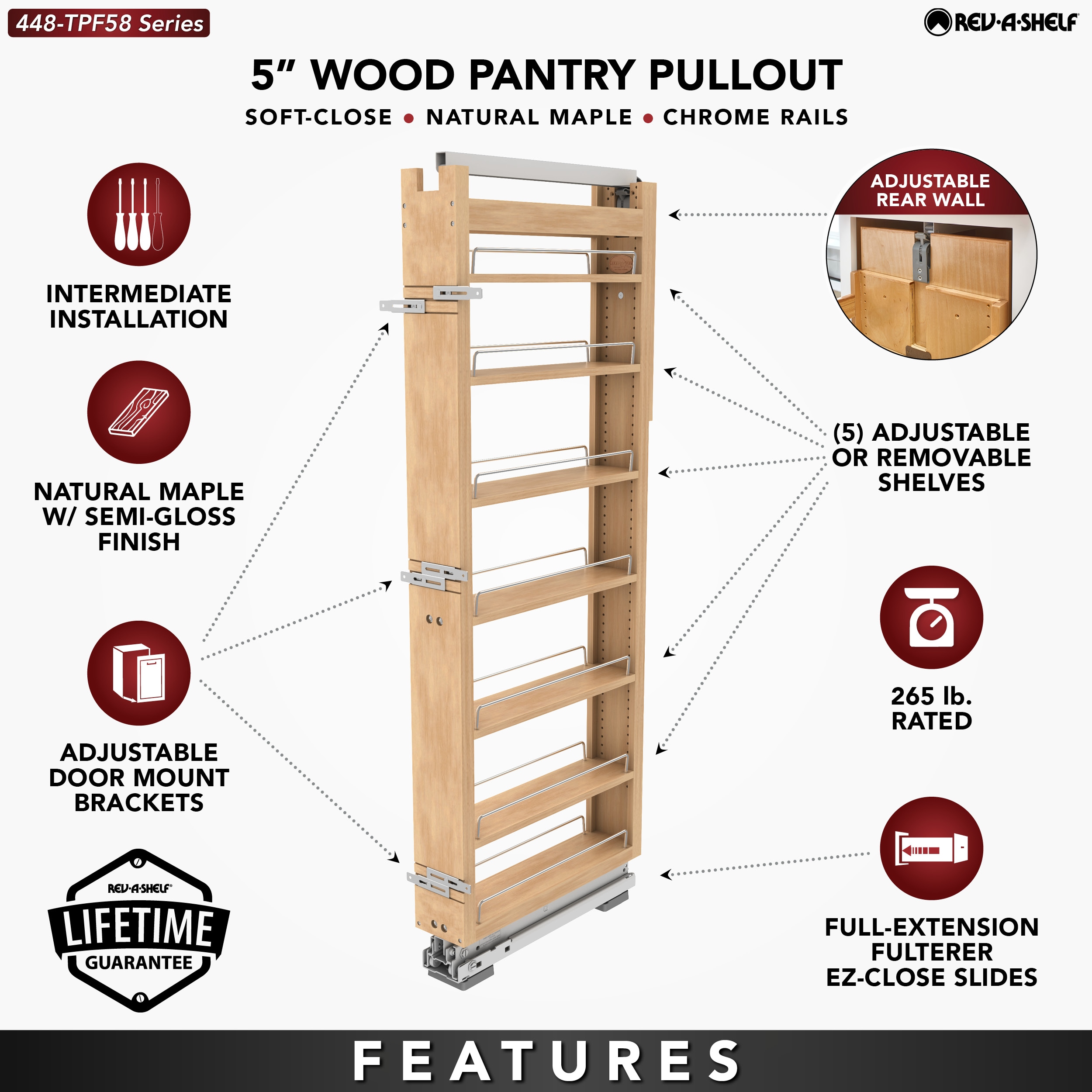 Rev-A-Shelf 448-TPF58-5-1 Pull-Out-Cabinet-Baskets - View #3