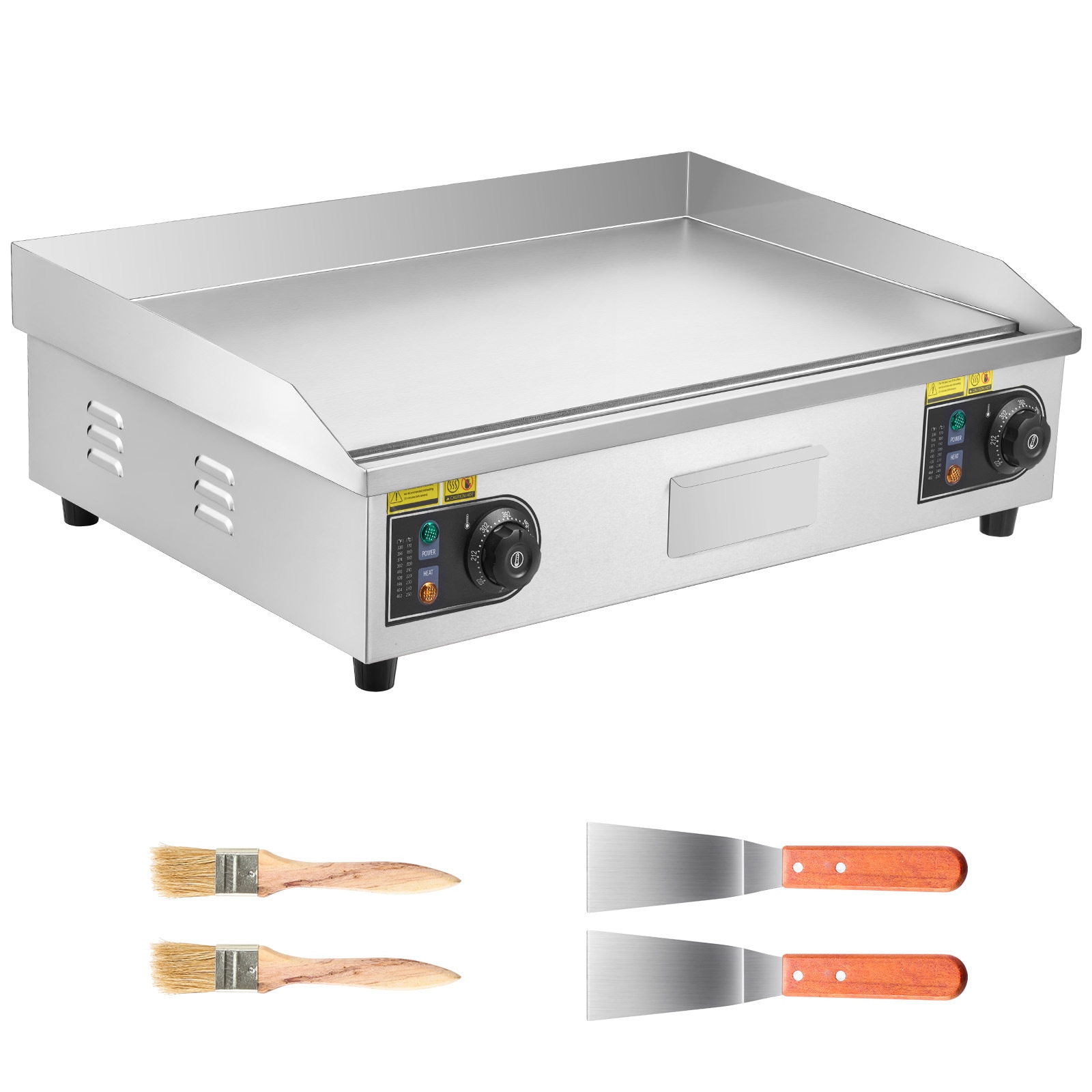 GIVIMO - Commercial Electric Griddle 28.54-in x 15.75-in 4400W 122-570 deg F Adjustable Temp Cont...
