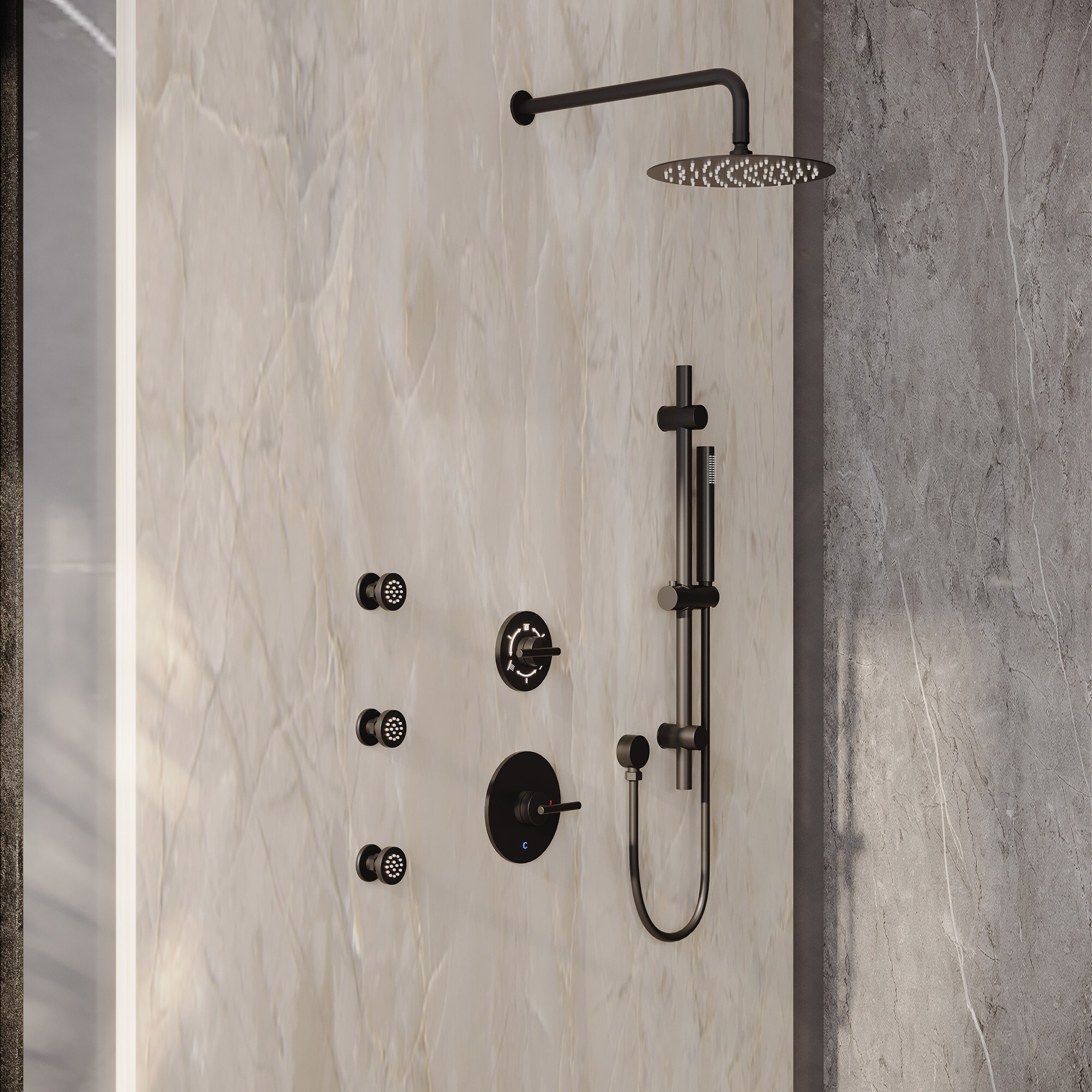 CASAINC KCHS0001-16MW Showerhead-Bar-Panels - View #2