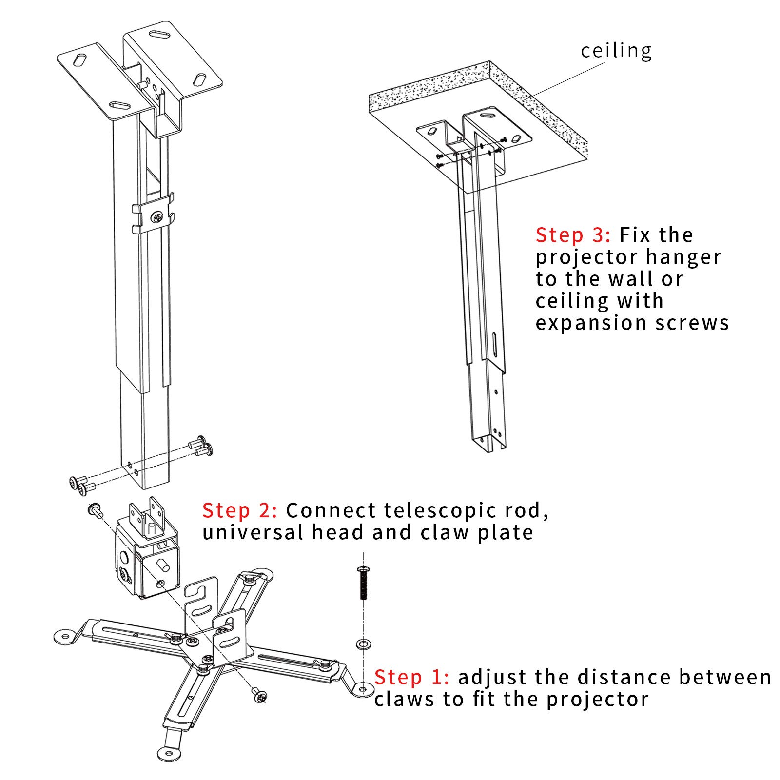 Adrinfly LAD0728D047 Projector-Mounts - View #6