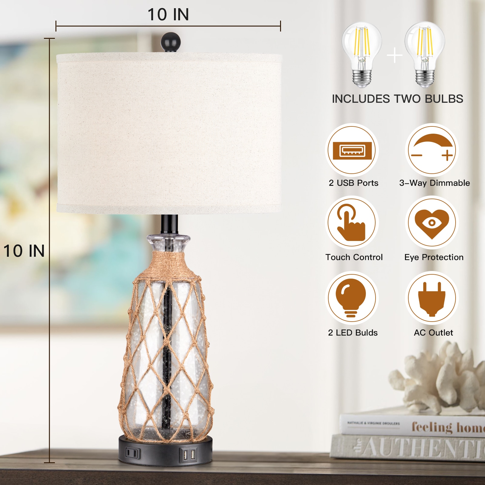 UrFurnishings TD-203 Table-Lamps - View #5