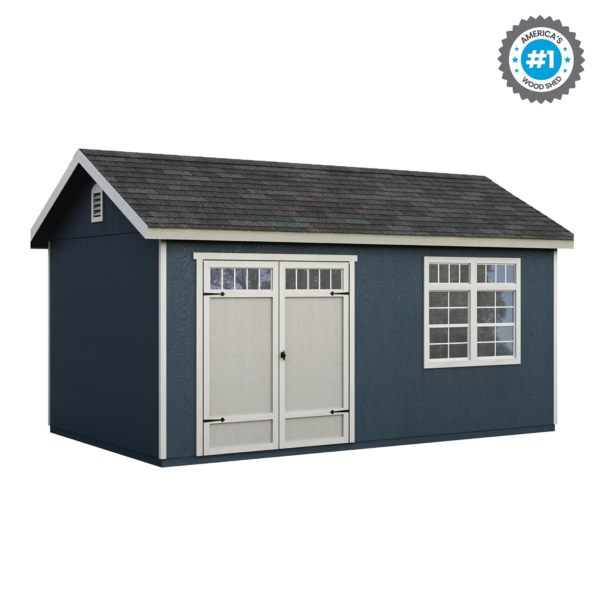 Heartland Kennedale 16-ft x 10-ft Wood Storage Shed (Floor Included) in the  Wood Storage Sheds department at