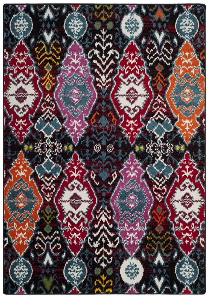 Safavieh CHR913C-5 Cherokee Diamond 5 x 8 (ft) Loomed Polypropylene Black/Red Rectangular Indoor Geometric Lodge Area rug