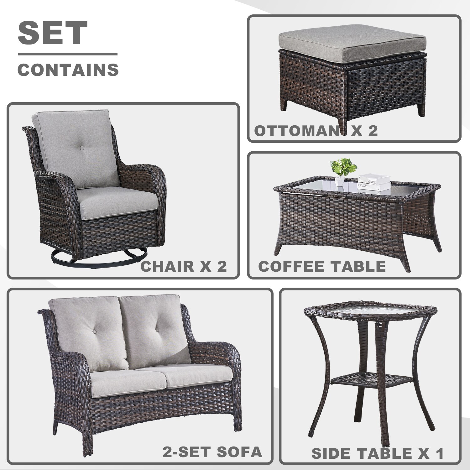 Rilyson FS038018025023014-3 Patio-Conversation-Sets - View #3