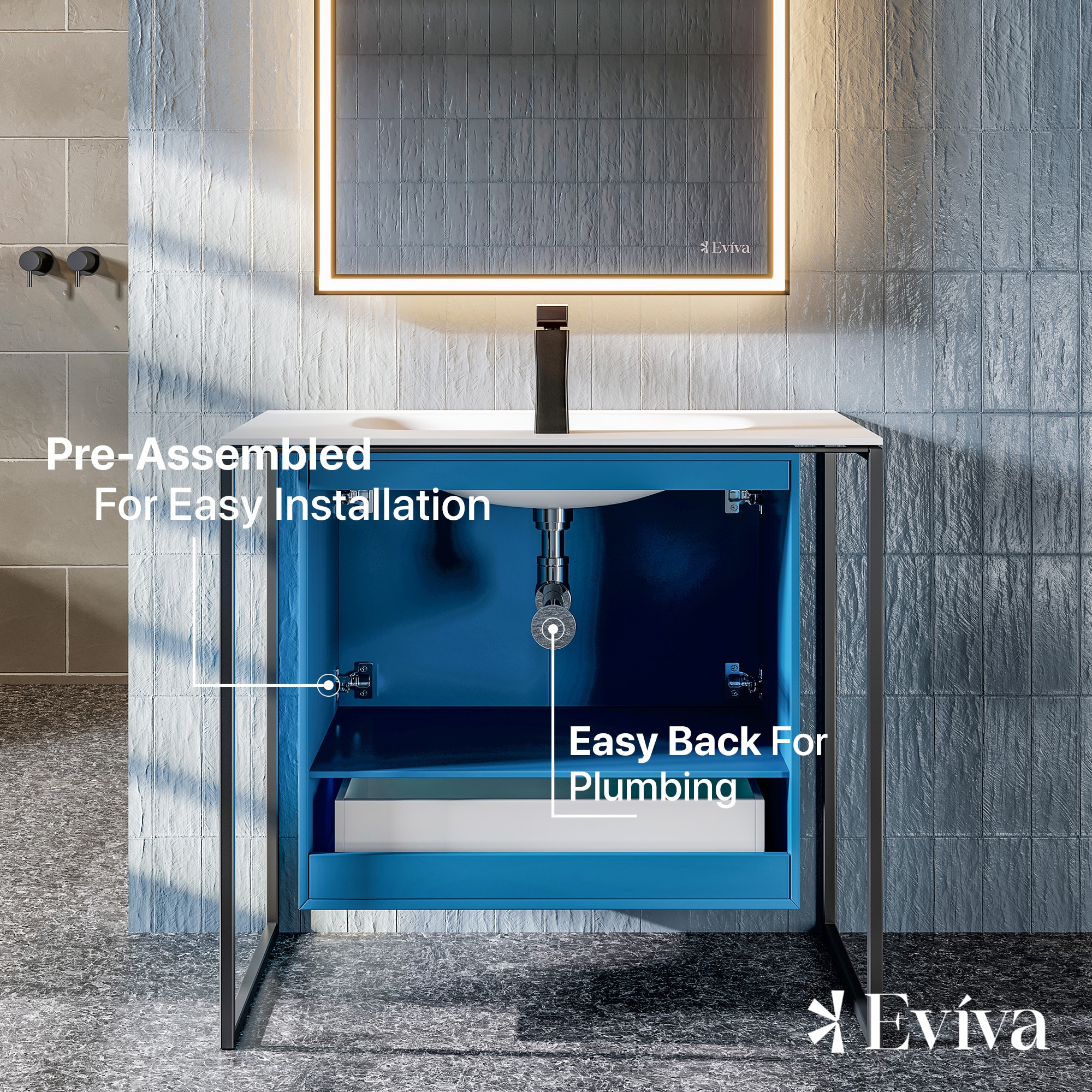 Eviva EVVN120-32BLU Bath-Vanity-Combo - View #5