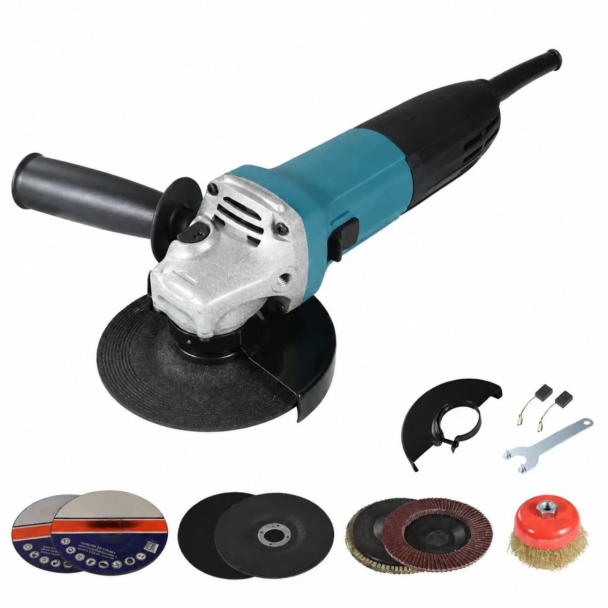 SenQWFa 7.5 Amp 4-1/2 Inch Power Angle Grinder 11000 RPM Electric Metal Grinder Tool with Shockproof Handle for Cutting Grinding Polishing #LDC0824C363