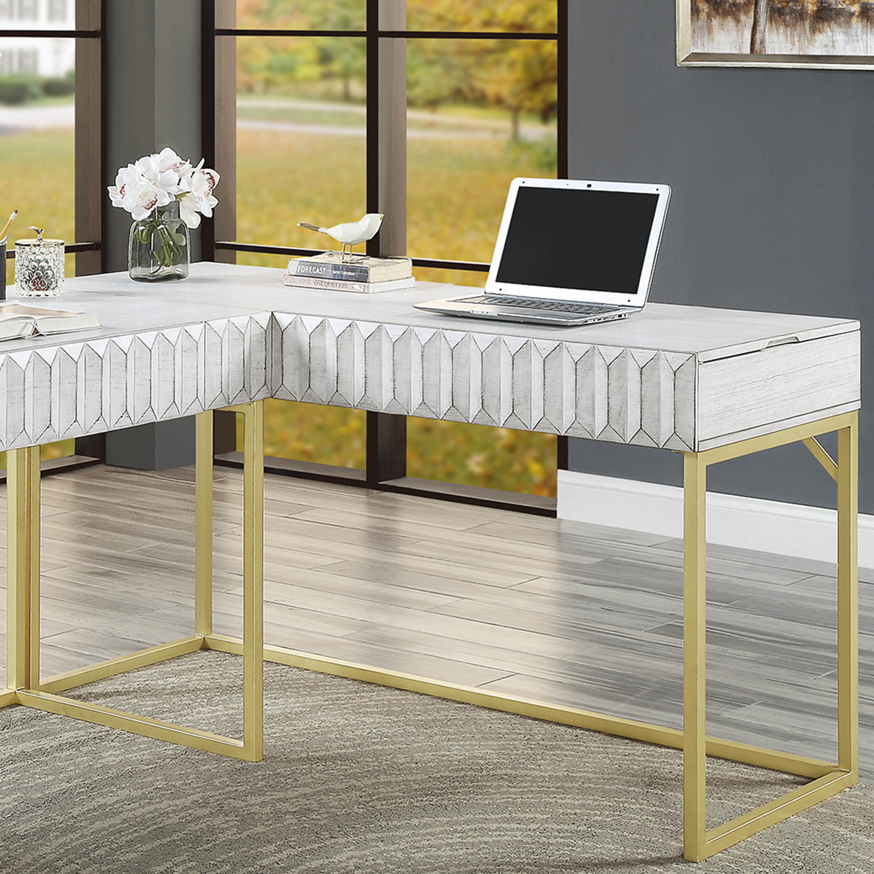 Furniture of America IDF-DK406WH-L desks - View #4