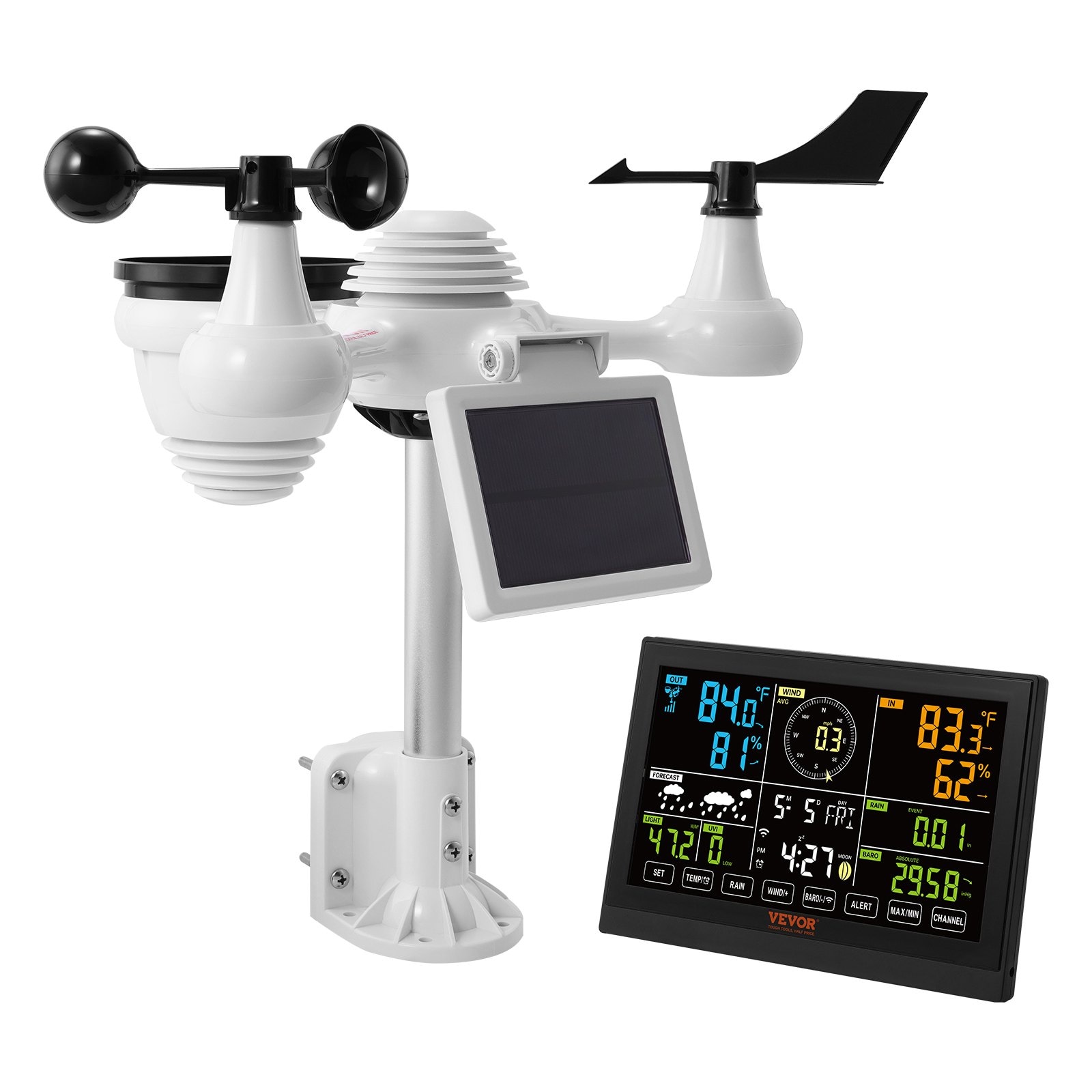 Dexmalle T3342P388213 7-in-1 Wi-Fi Weather Station