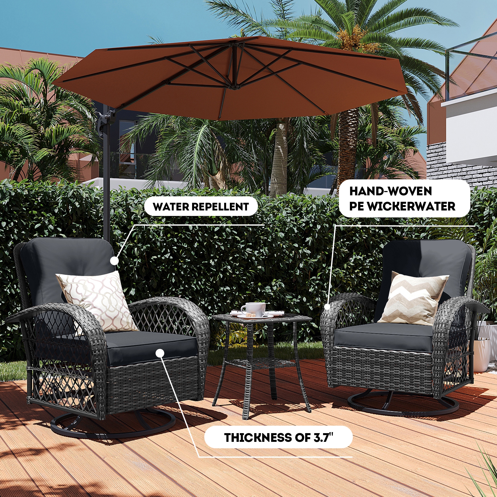 Patio Watcher LHY-Y-BEIGE-CJ Patio-Conversation-Sets - View #5