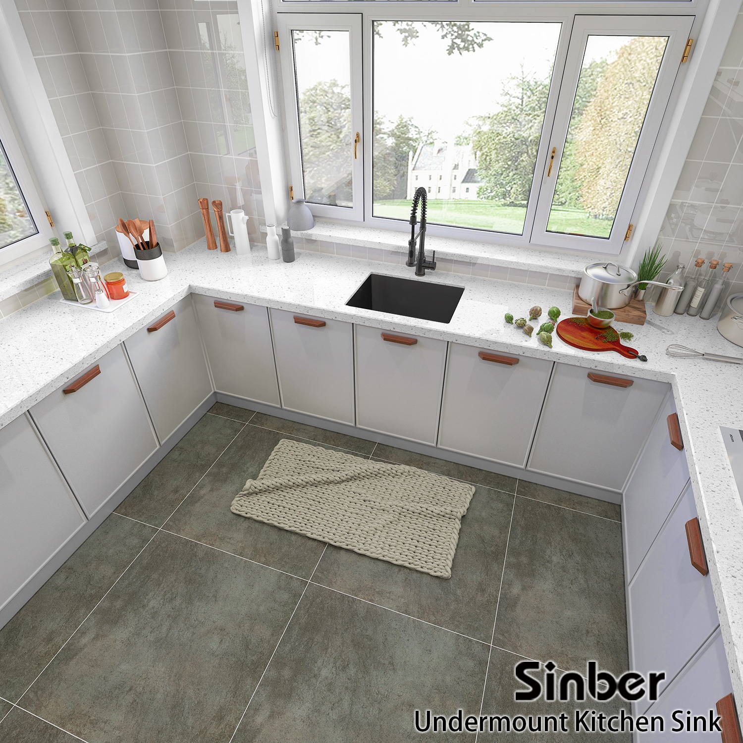 Sinber HU2318S-9-BR Kitchen-Sinks - View #5