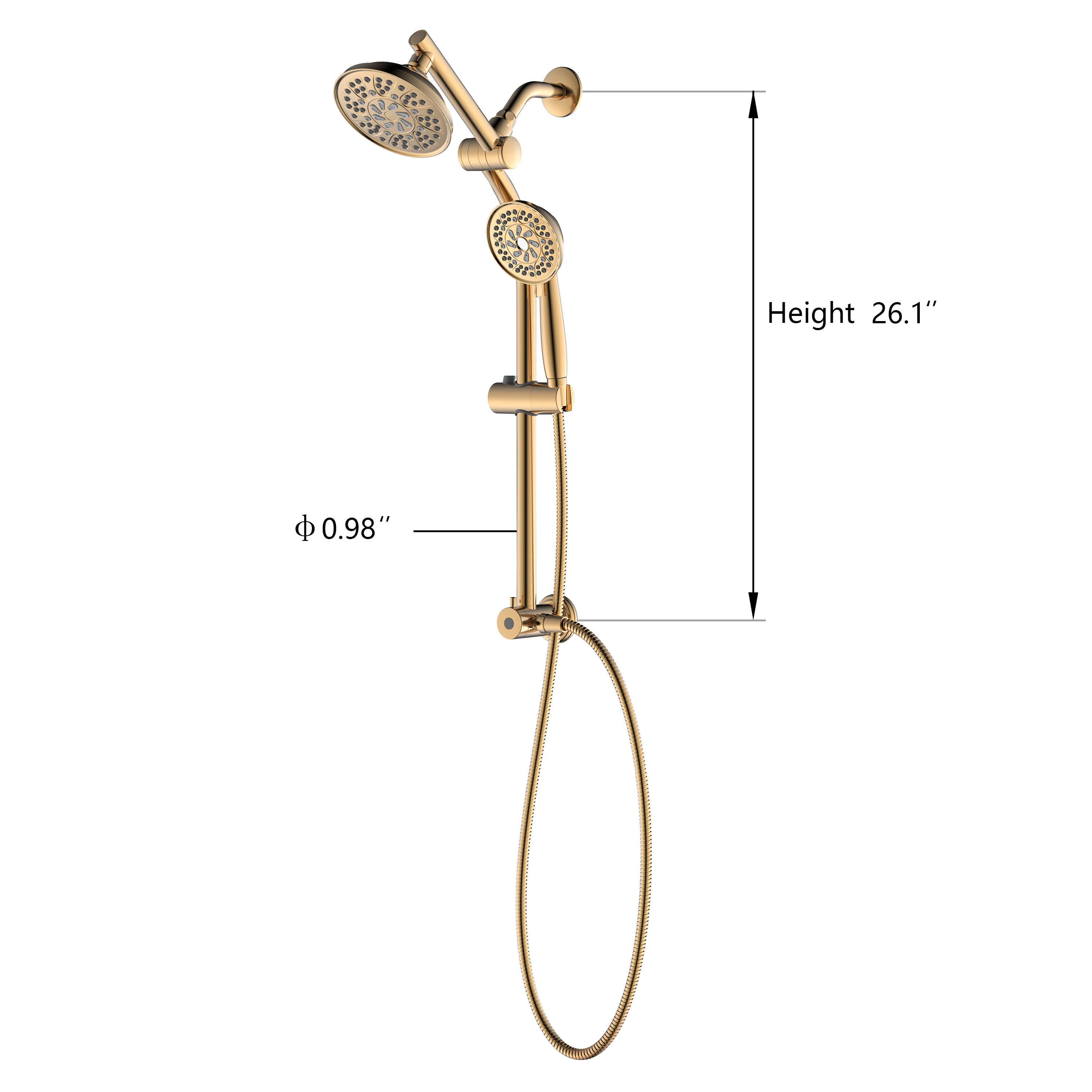 allen + roth 58101-X604408 Showerhead-Bar-Panels - View #10