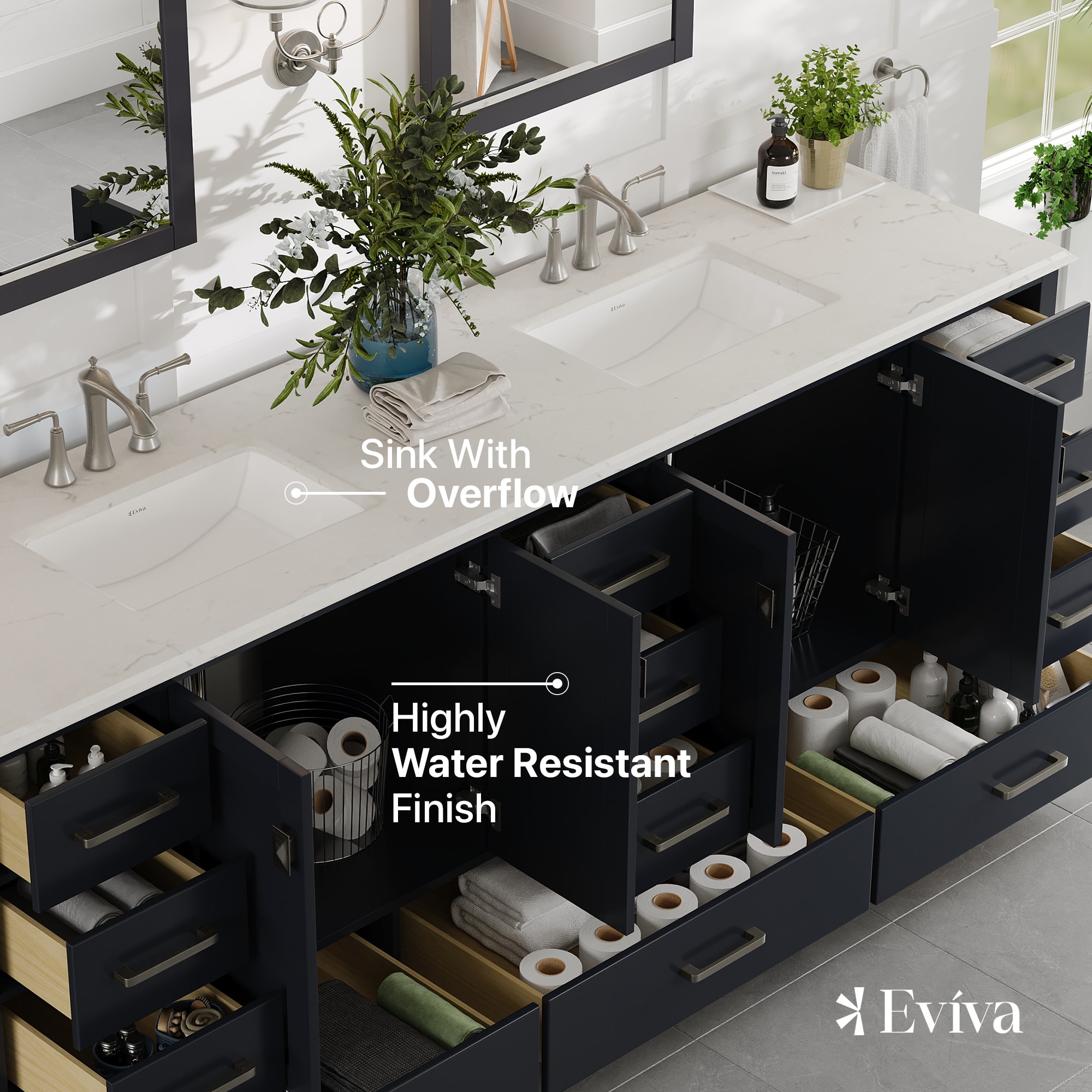 Eviva EVVN416-84DGR-Q Bath-Vanity-Combo - View #4
