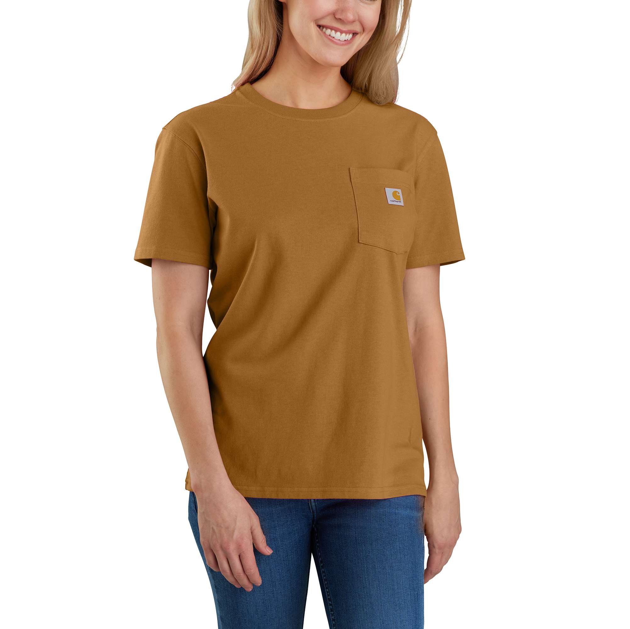 Carhartt 103067-211SREG Women's Brown Jersey Short sleeve T-shirt ( Small )