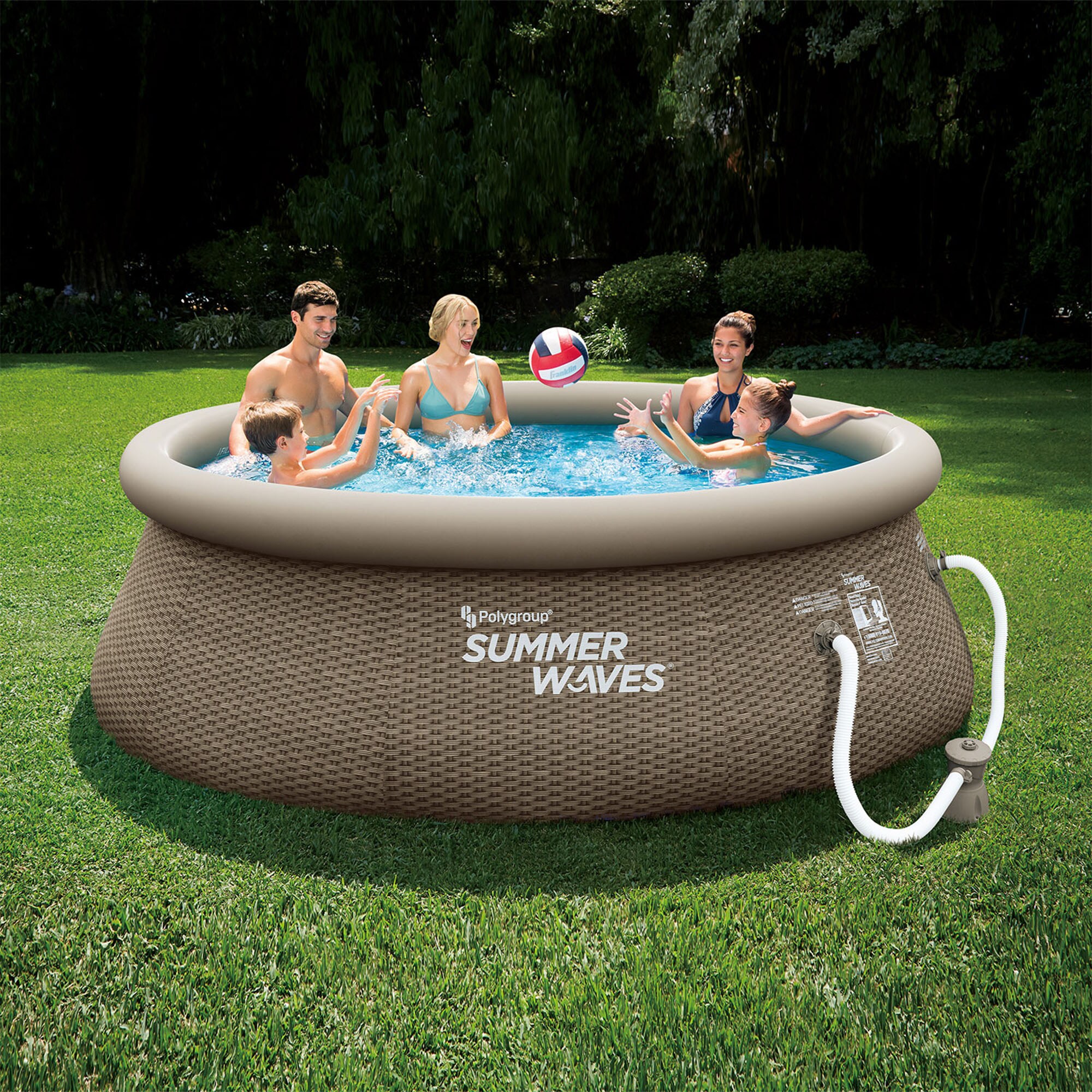 Intex 8 ft. x 8 ft. Round 30 in. Deep Inflatable Outdoor Above