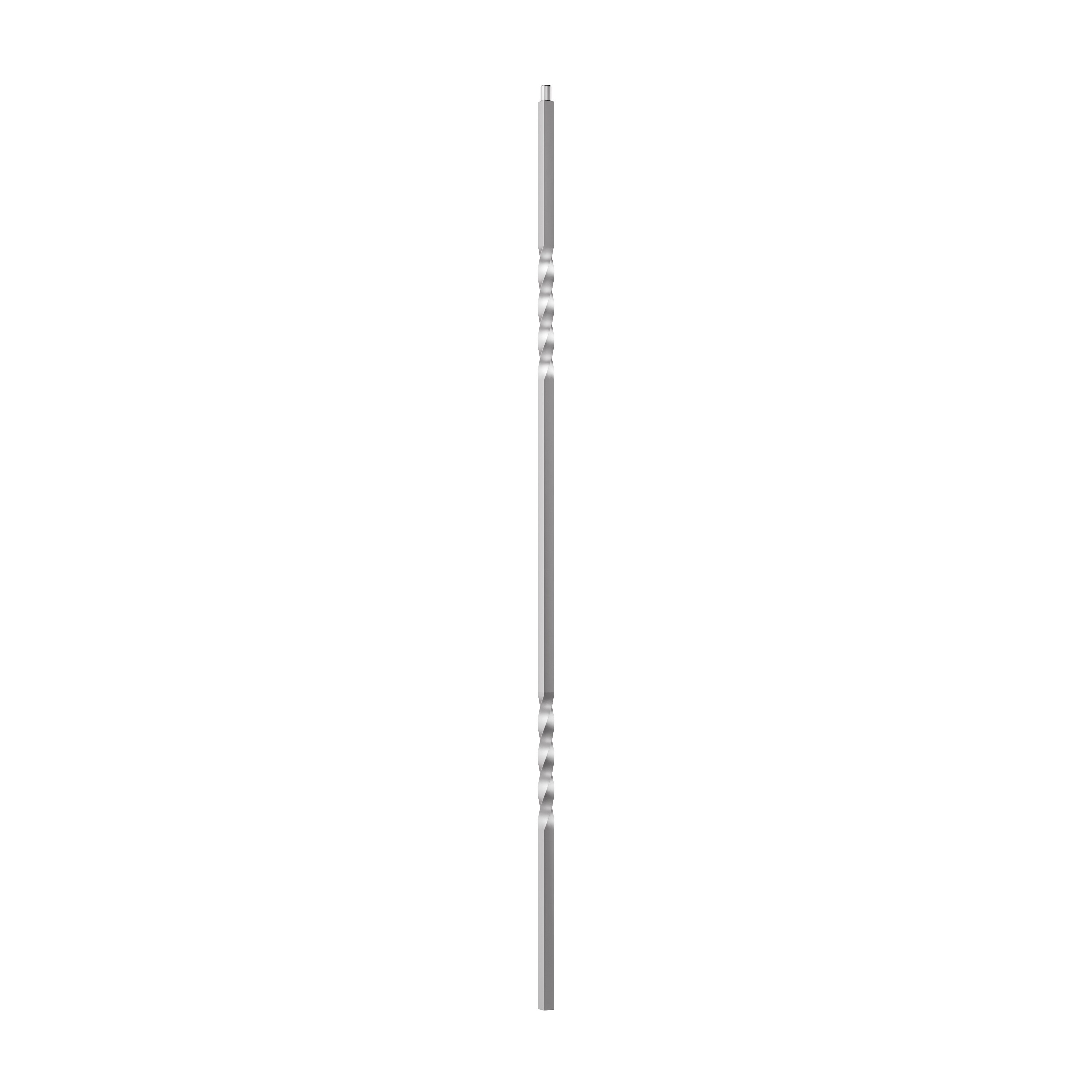 Crown Heritage 4583102NI44 44-in x 0.4724-in Satin Nickel Aluminum Pin Top Double Twist Stair Baluster