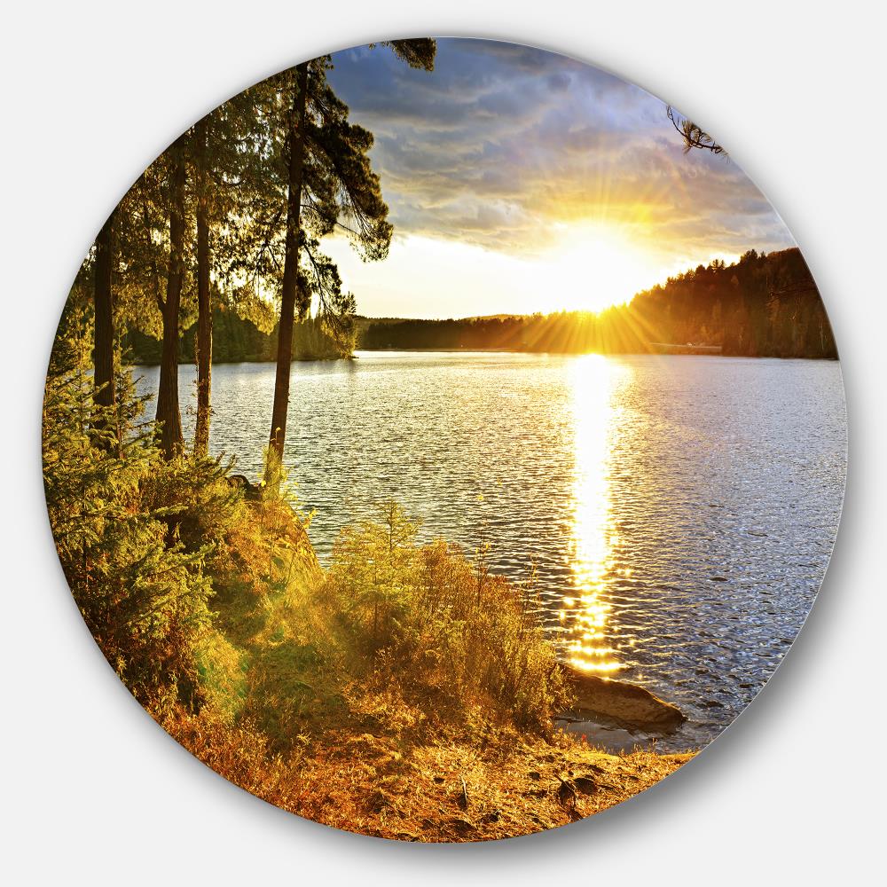 Designart MT14301-C11 11-Inches H x 11-Inches W Landscape Metal Print