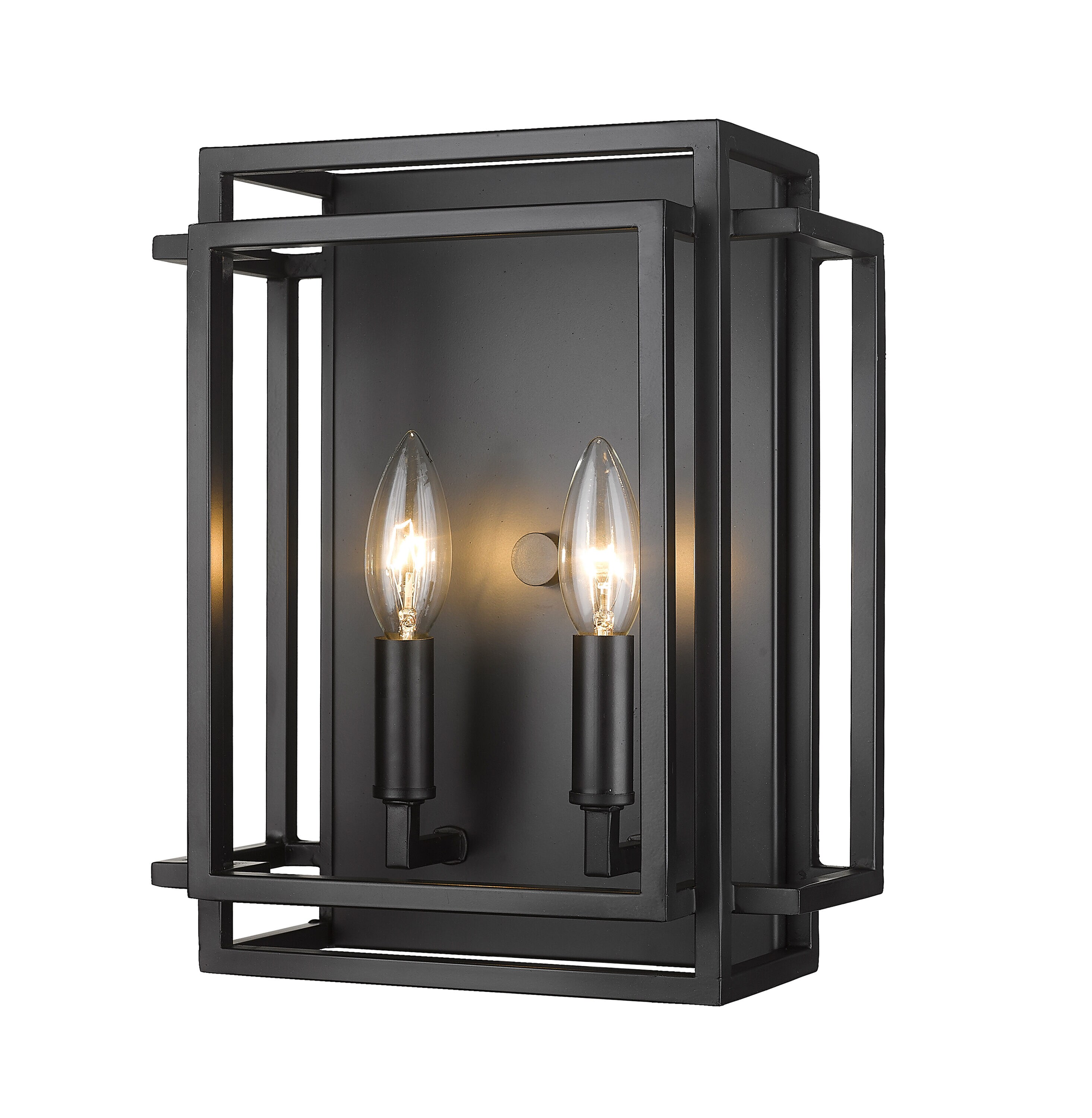 Z-Lite 454-2S-MB Titania 10-in 2 -Light Matte Black Transitional Vanity light