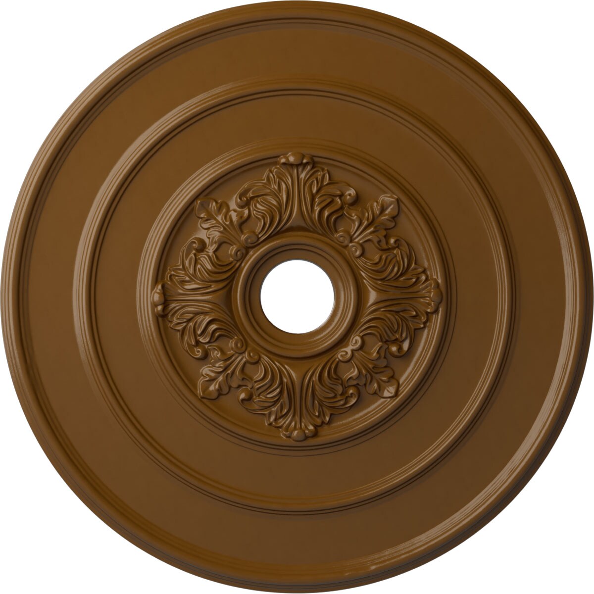Ekena Millwork CM26TASTF Traditional with Acanthus Leaves 26-in W x 26-in L Painted Smokey Topaz Polyurethane Whole Ceiling Medallion