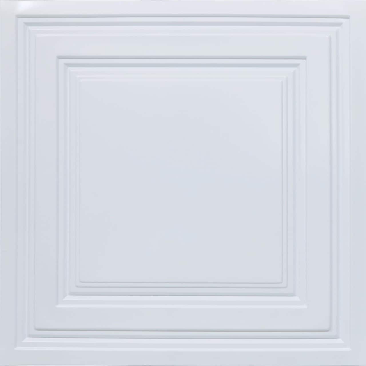 From Plain to Beautiful in Hours 232UW-24X24-50 2-ft x 2-ft Economy White PVC Drop Ceiling Tile ( 50 -Pack, 200-Sq. Feet / Case )