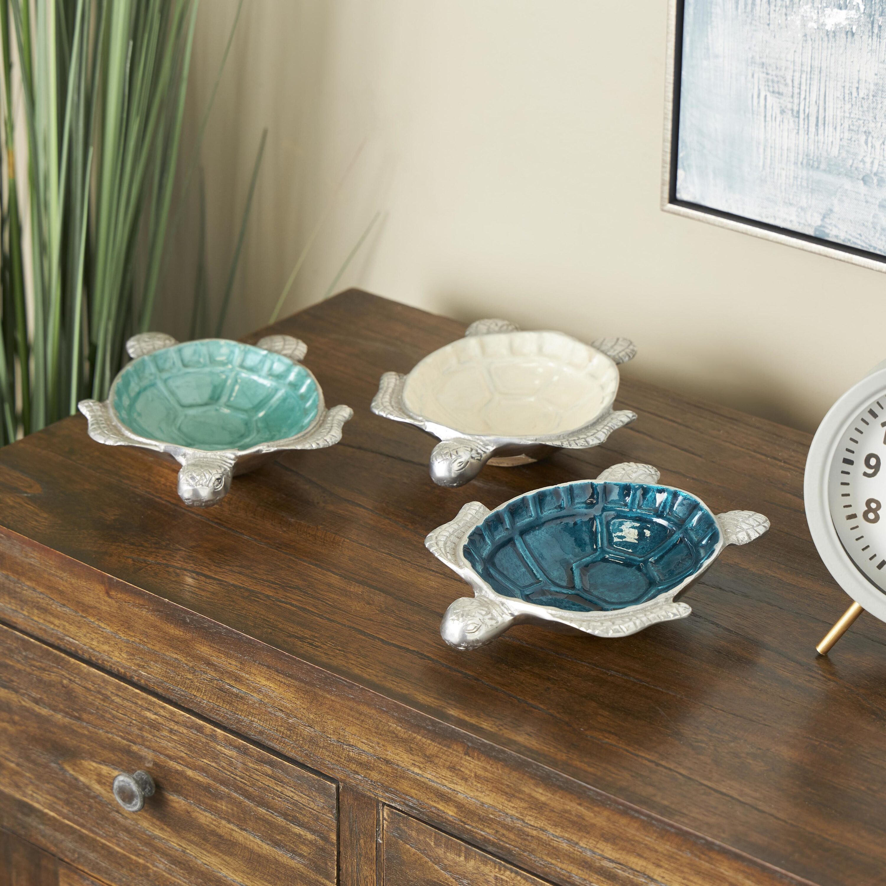 Grayson Lane 37036 3 -Pack Silver Metal Coastal Decorative bowl