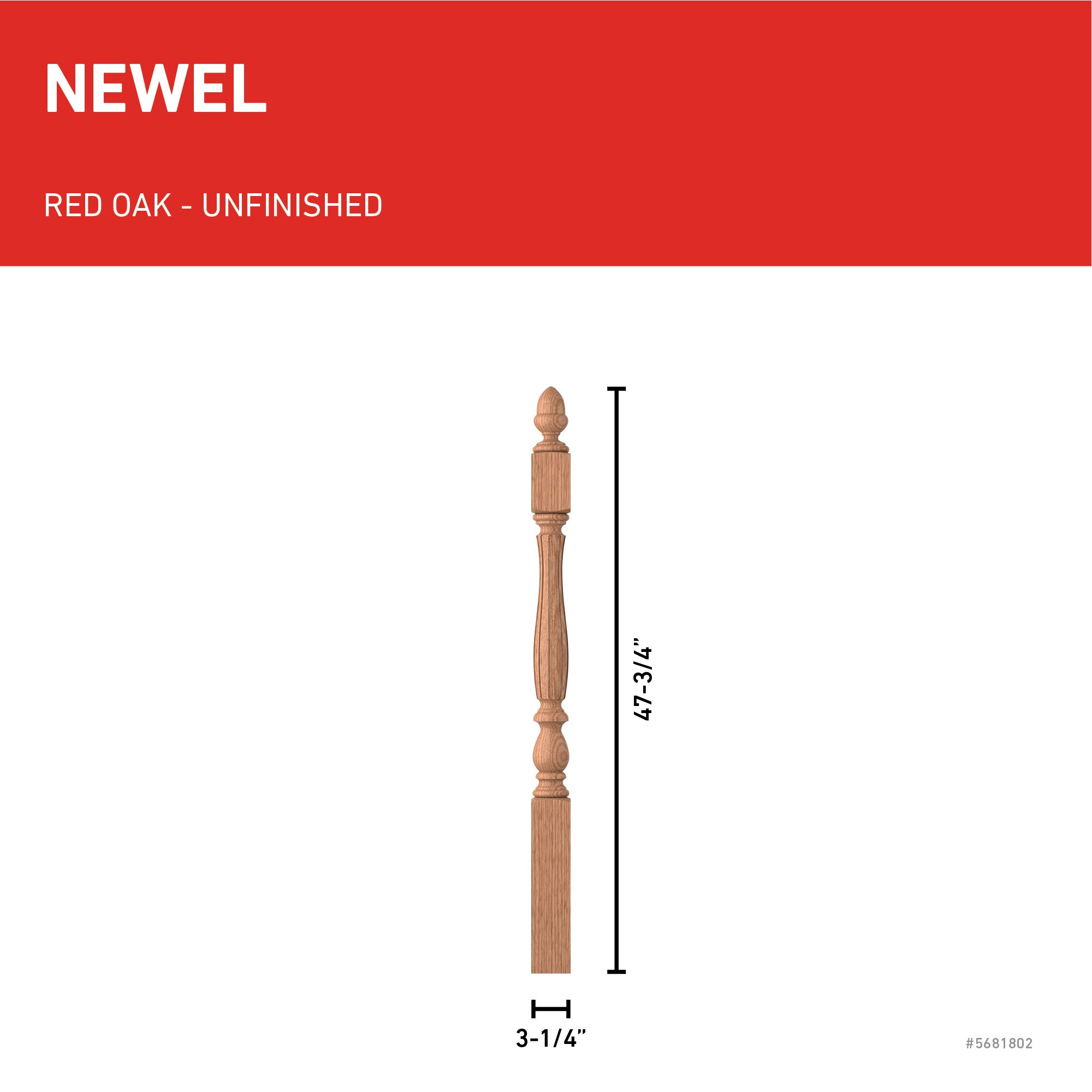 L.J. Smith Stair Systems LJF-3940-O Interior-Stairpart-Newel-Posts - View #3