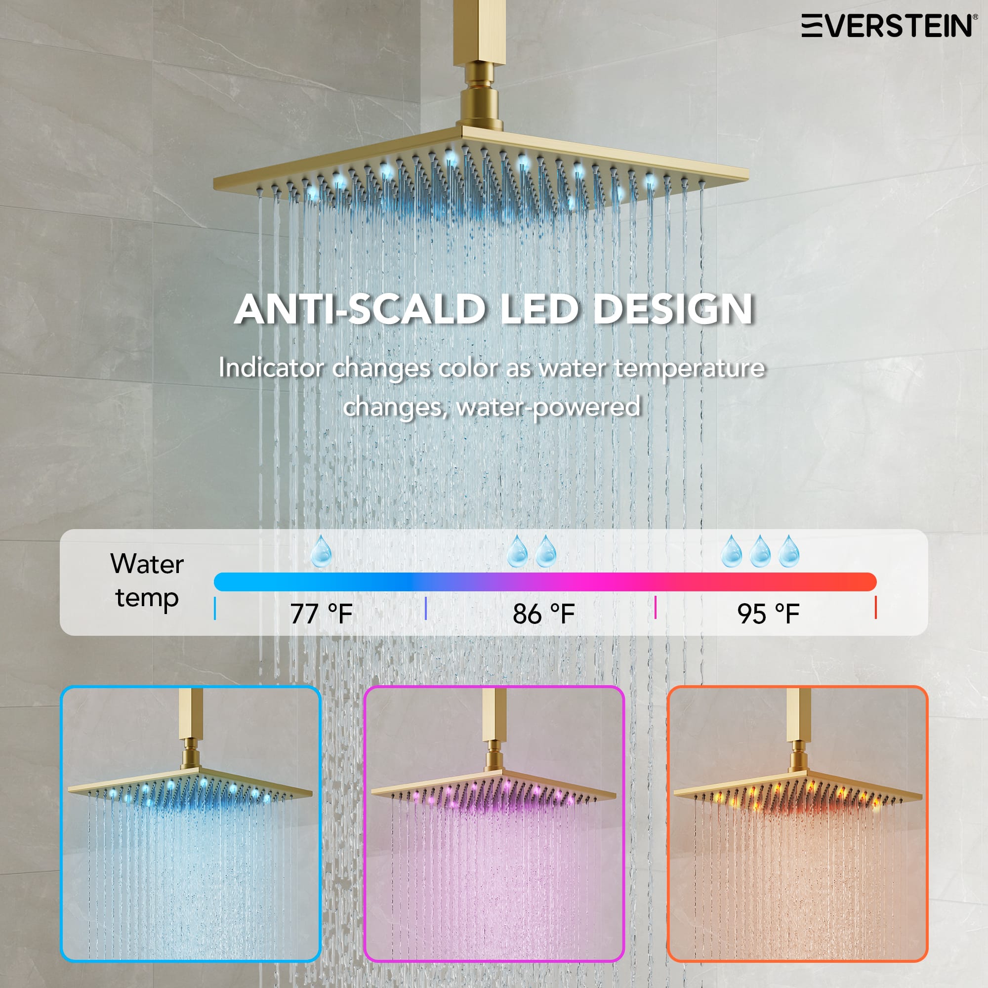 EVERSTEIN SFS-1026-GD12 Tub-Shower-Faucets - View #3