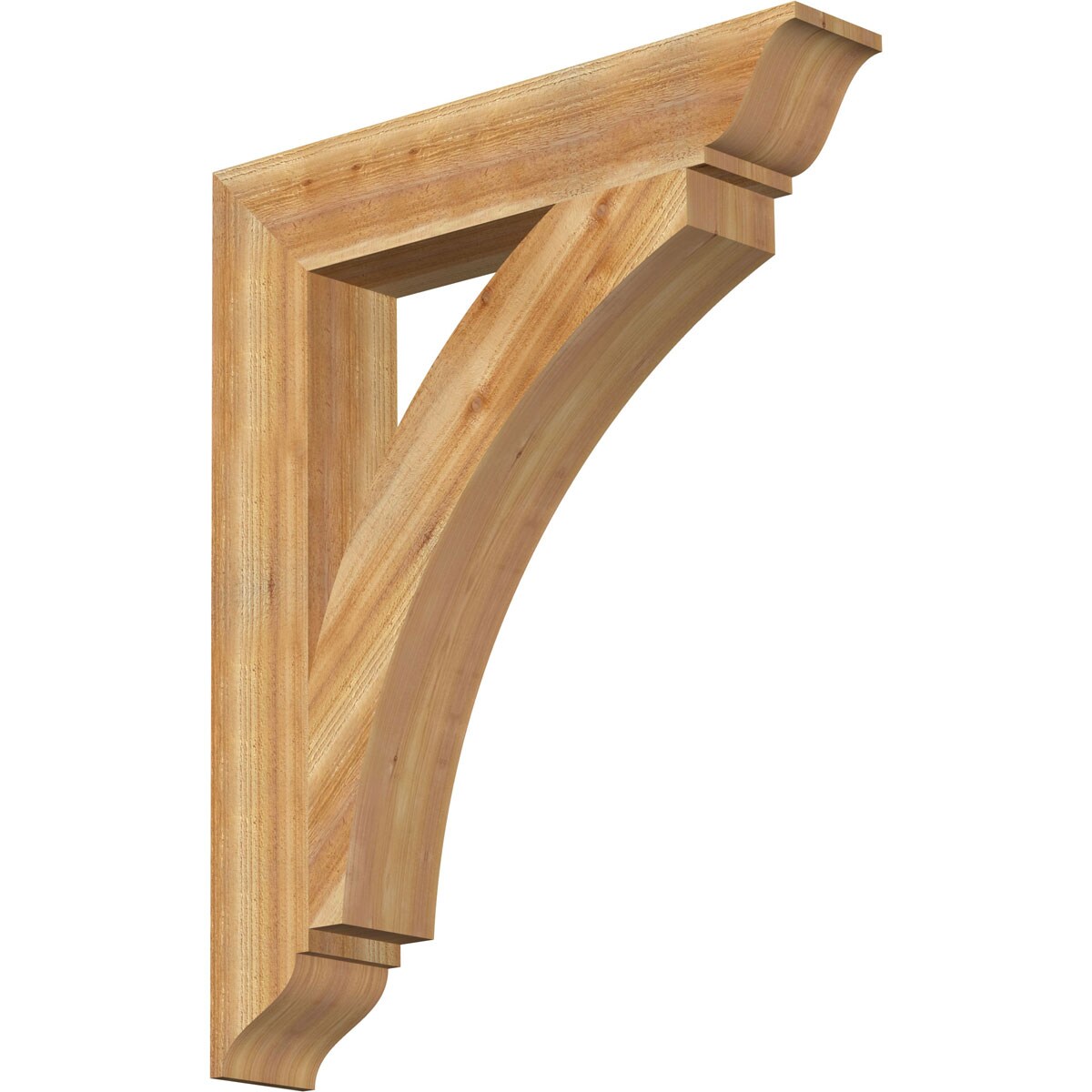 Ekena Millwork BKT06X34X42THR01RWR Thorton traditional rough sawn 6-in x 34-in x 42-in Western red cedar Brown Wood Standard bracket