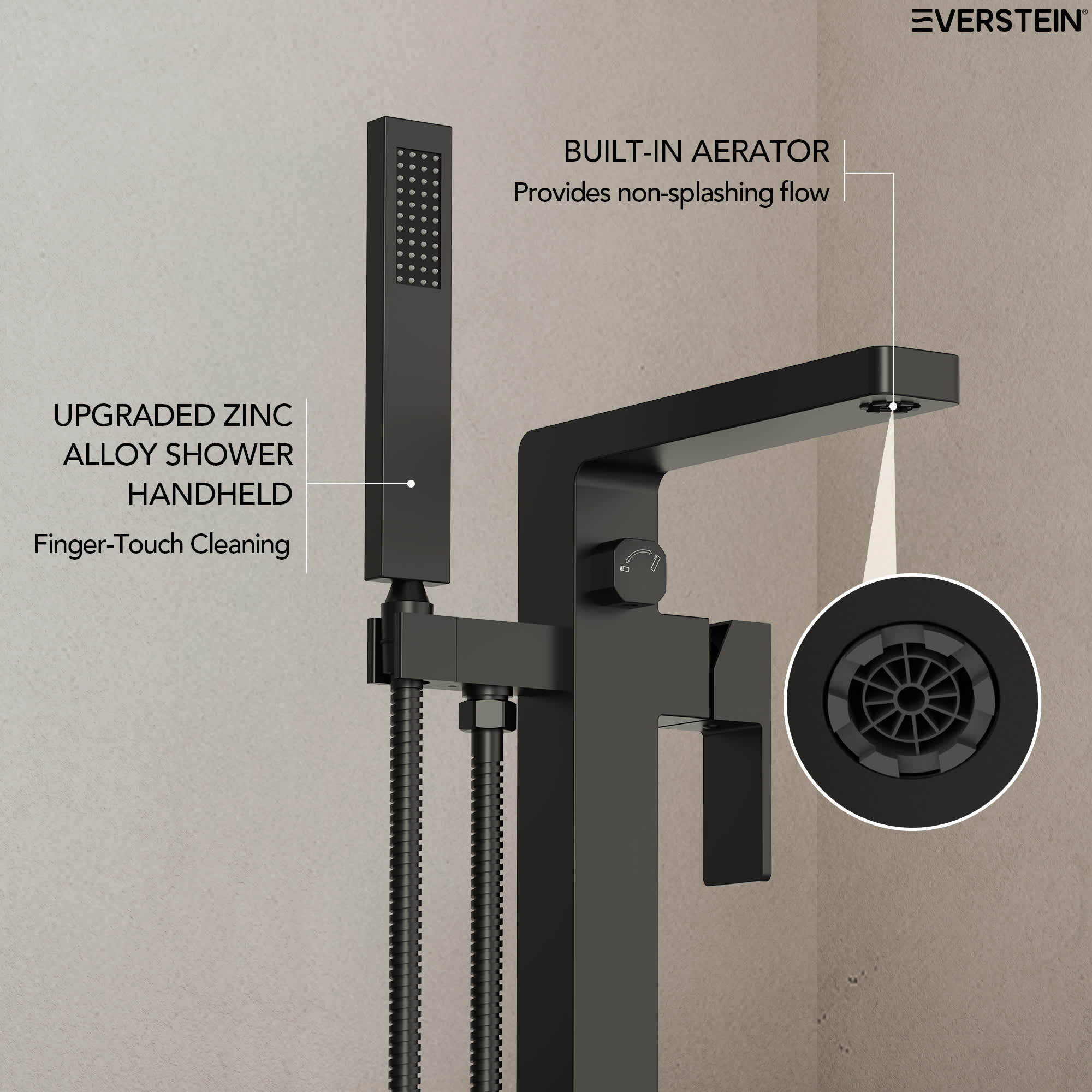 EVERSTEIN SFS-1156-BK Roman-Tub-Faucets - View #10