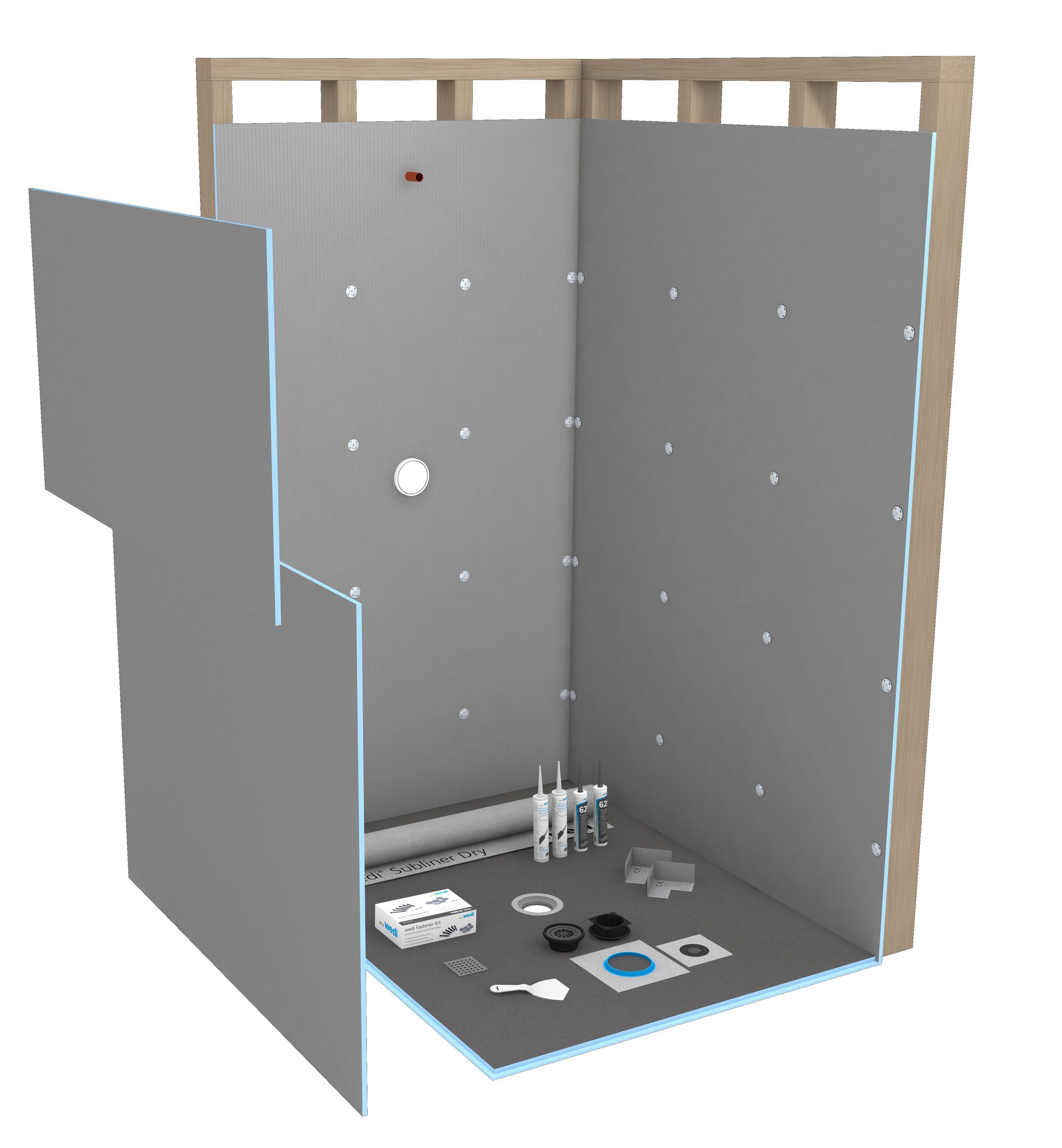 wedi High-impact Polystyrene Backer Board #US2000063