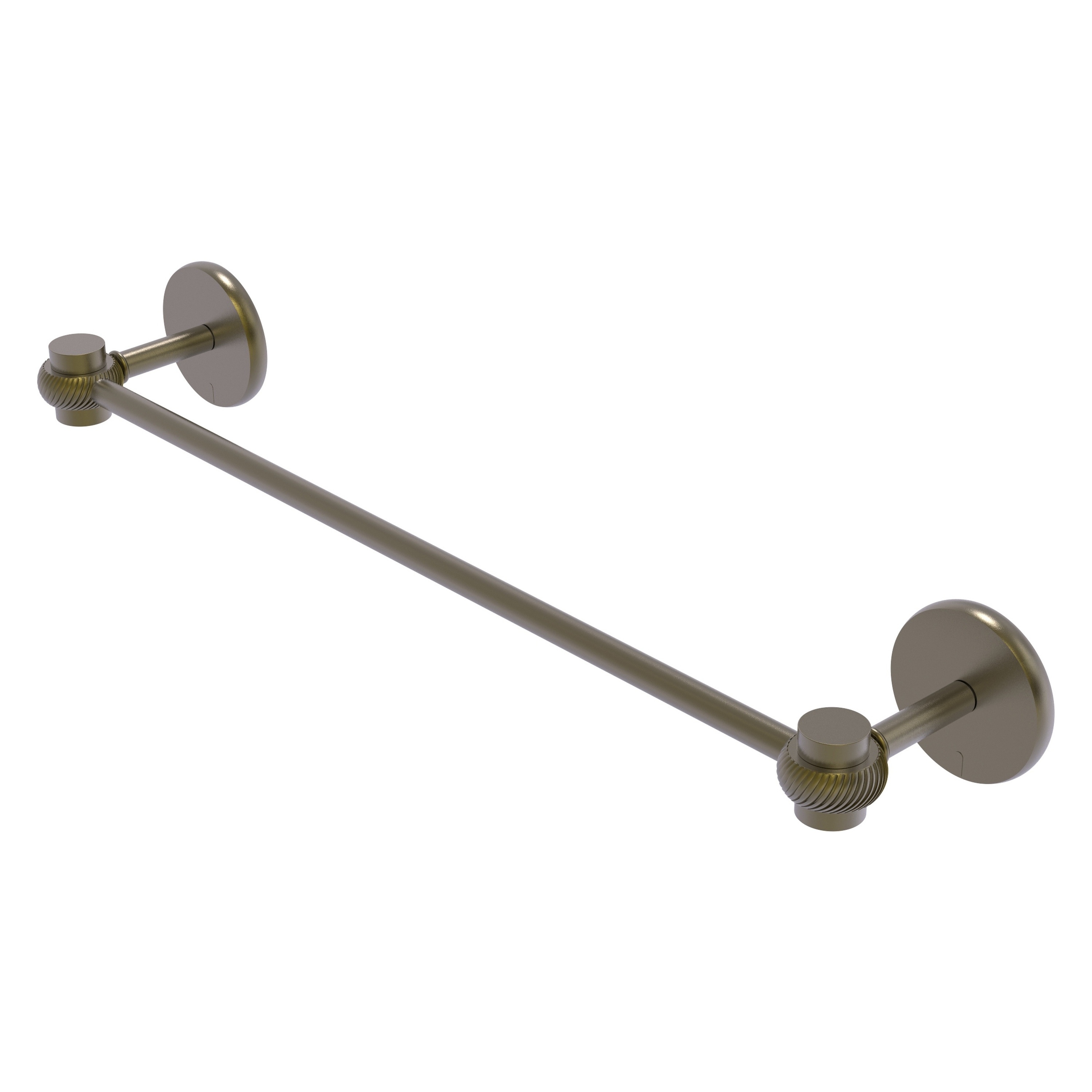 Allied Brass 7131T/24-ABR Satellite Orbit One 24-in Antique Brass Wall mount Single Towel Bar