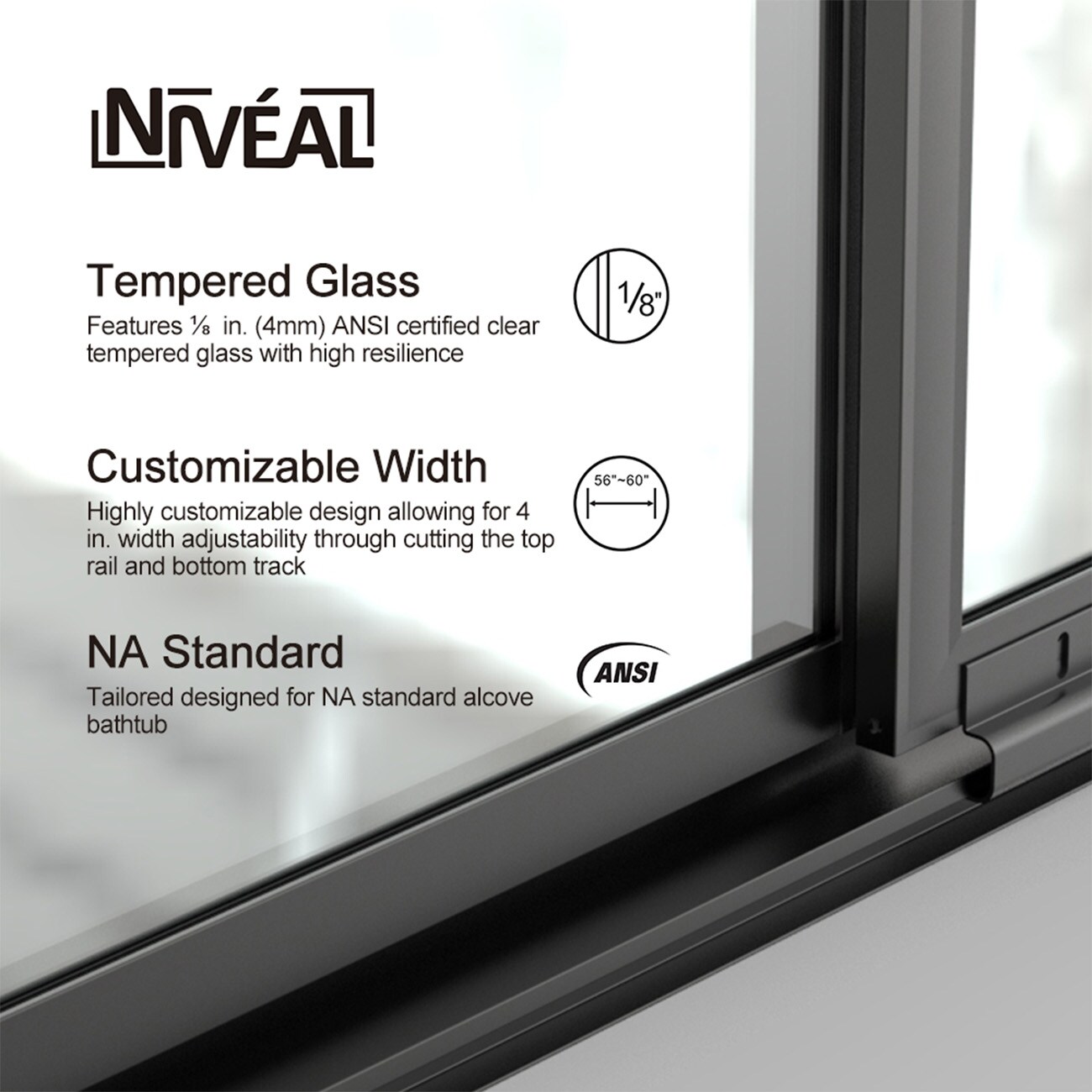 WELLFOR KAFSD59MB Shower-Doors - View #6