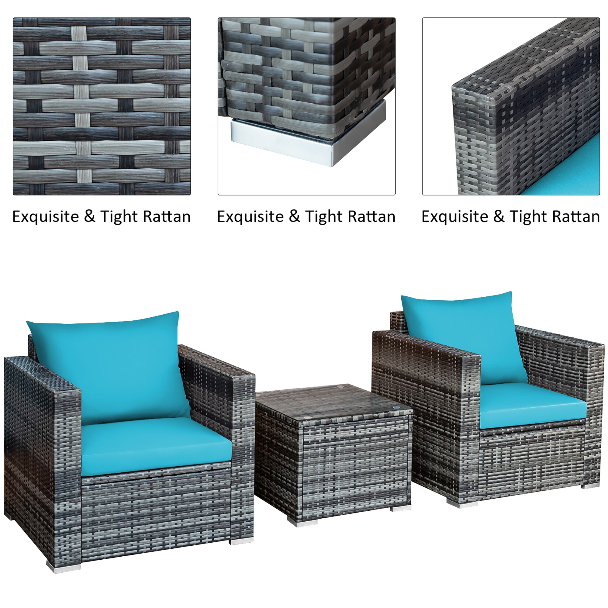 Costway HW66530TU Patio-Conversation-Sets - View #7